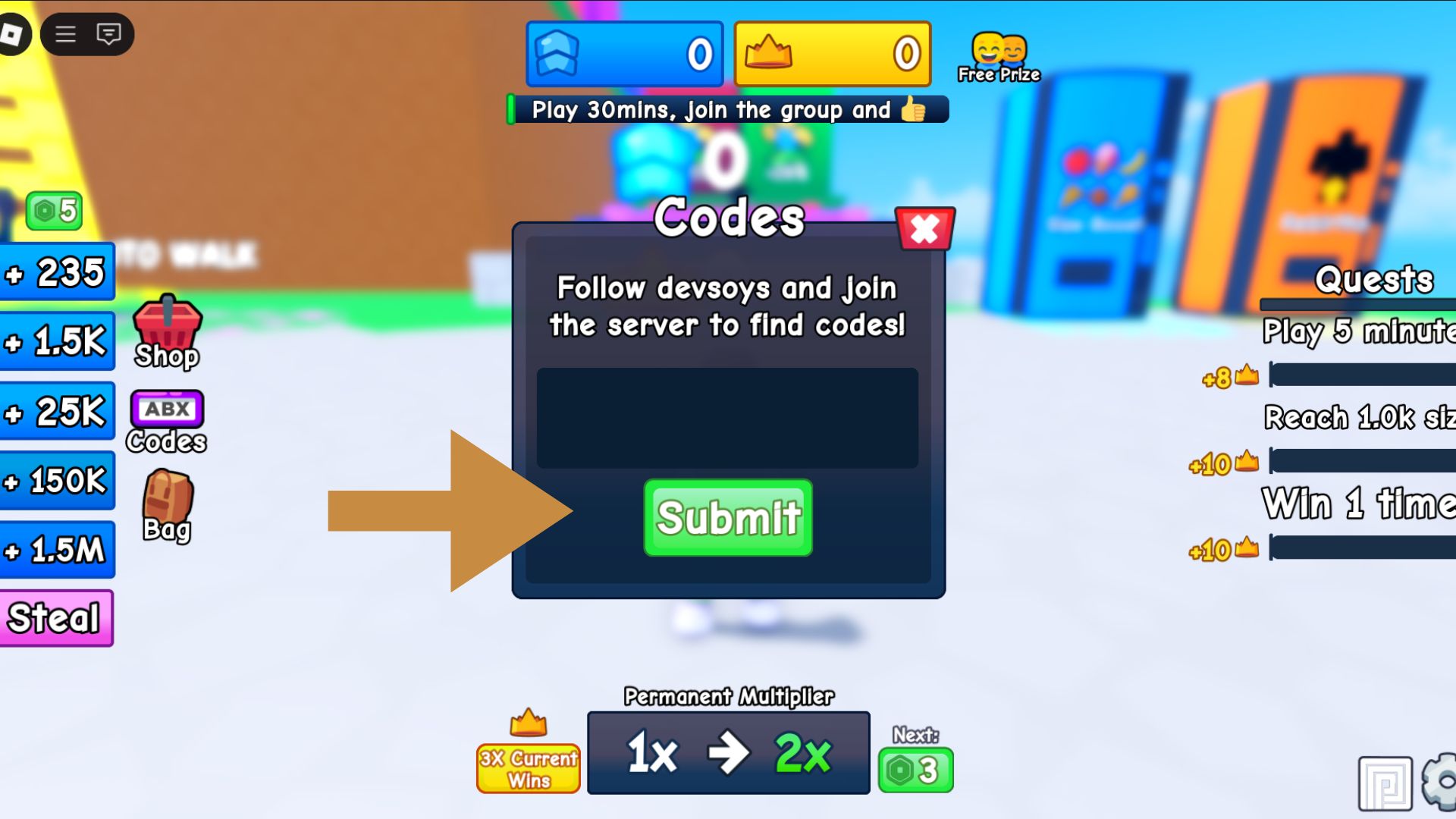 Redeem the codes here (Source: Roblox)
