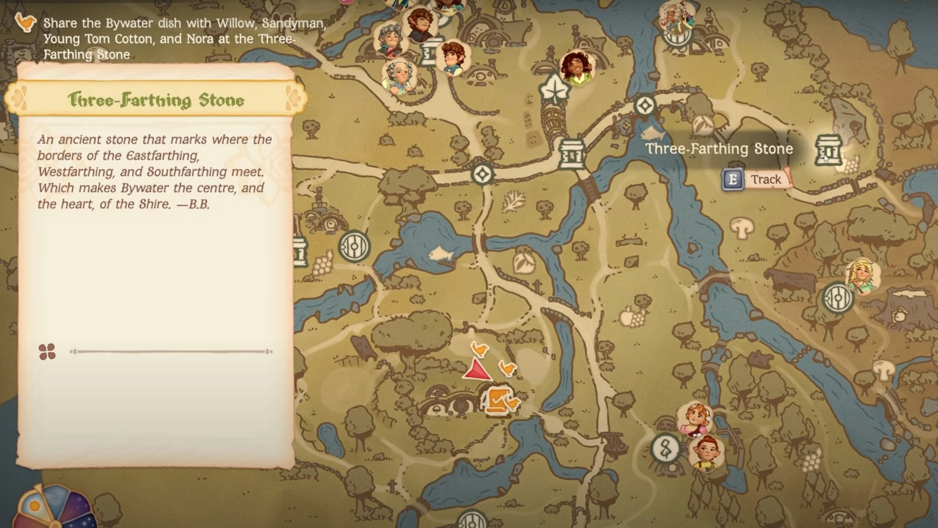 Use the map marker to make your way to the location