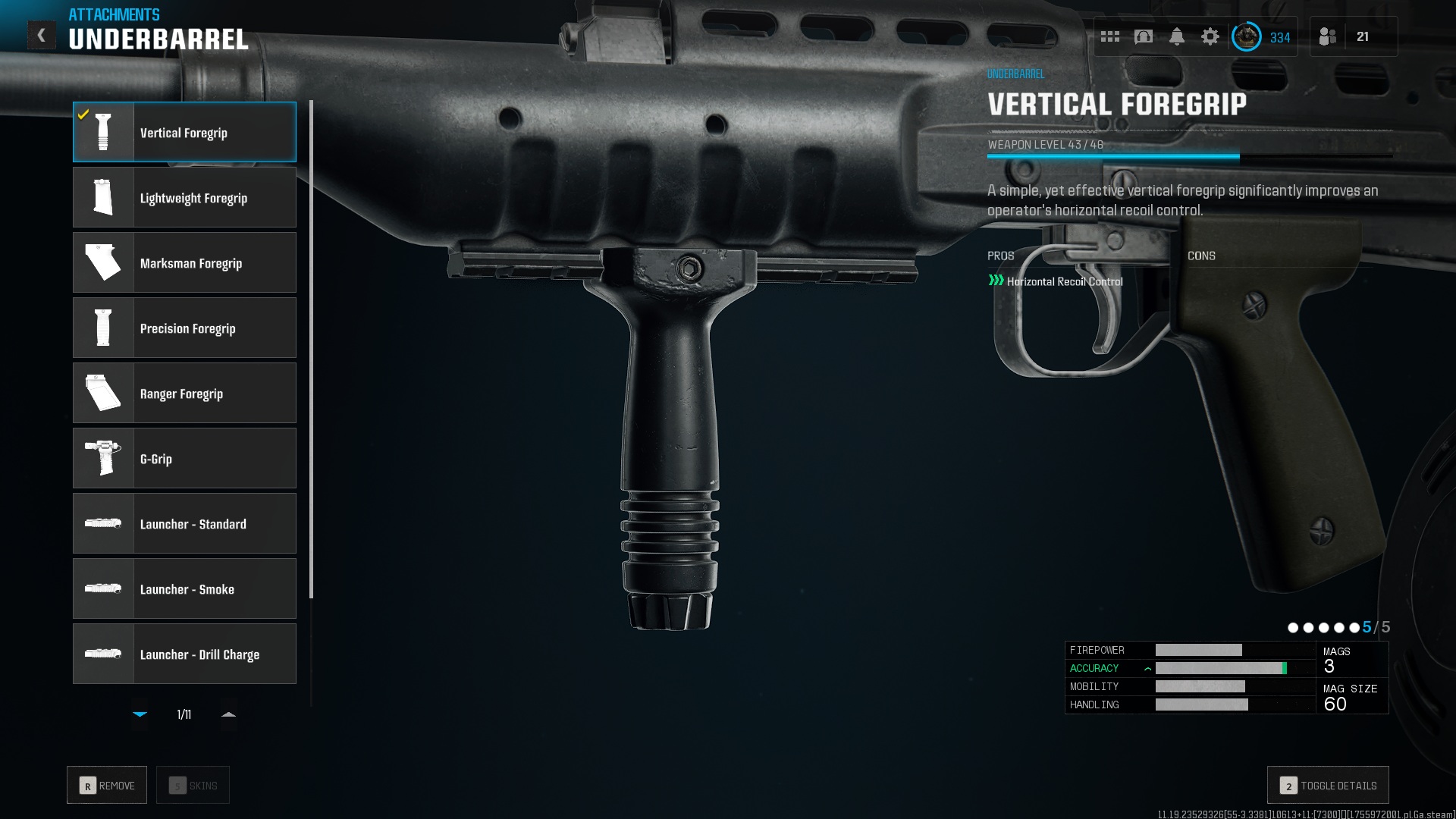 Vertical Foregrip for the GPR 91