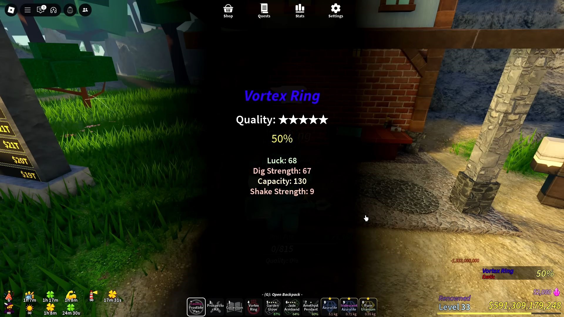 Vortex Ring in Prospecting (Image via Roblox Corporation)