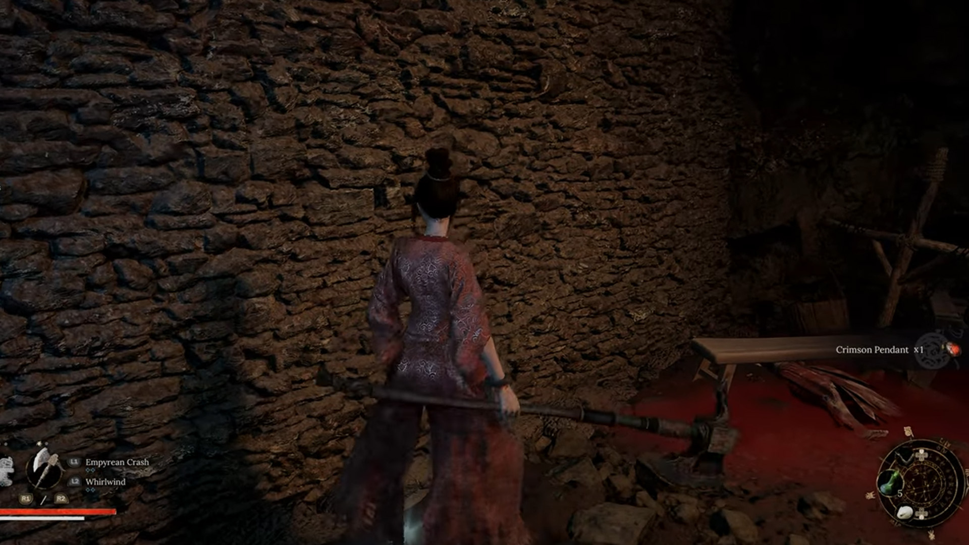You will find the Crimson Pendant near a level switch
