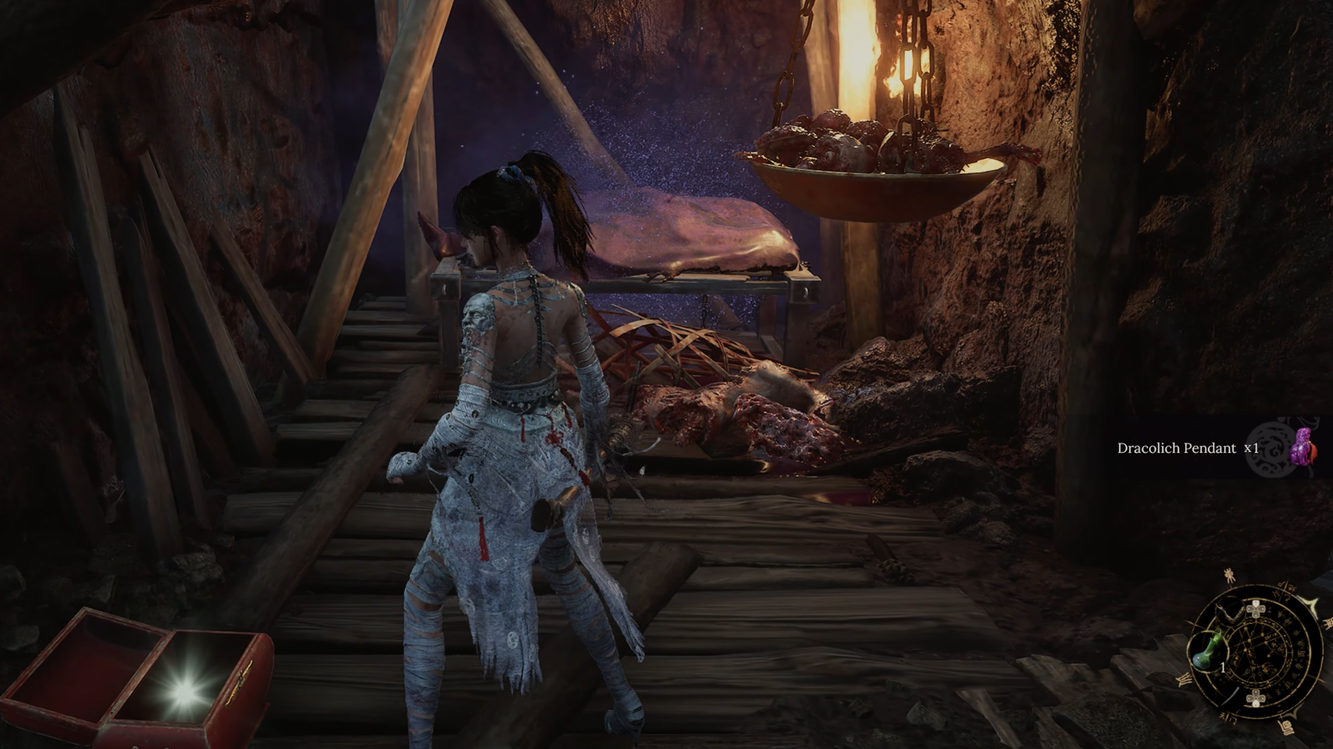 Open the chest to acquire the Dracolich Pendant