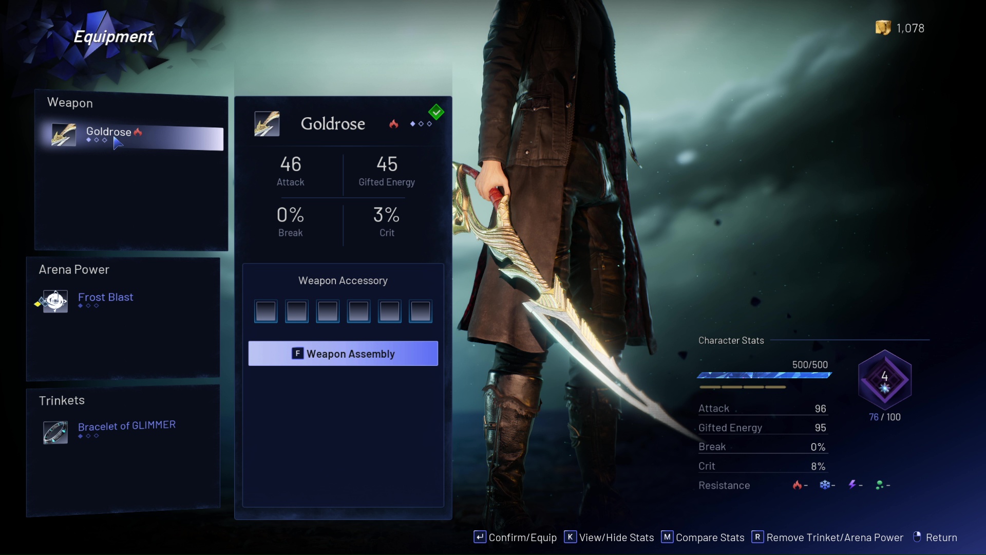 You can also use Goldrose for the best beginner build in Lost Soul Aside.