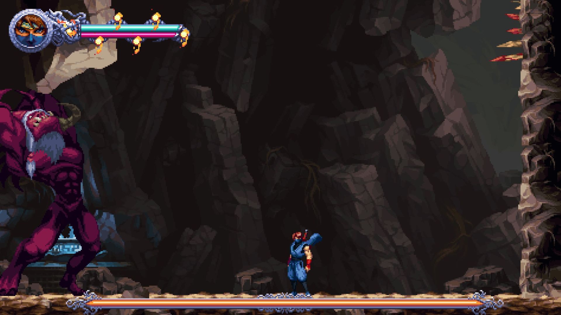 Deikrag uses a bunch of different attacks (Source: Dotemu)