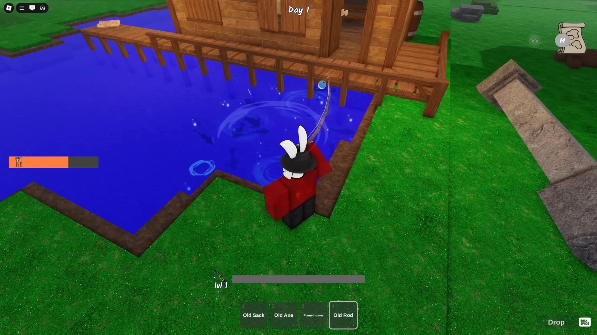 fishing in 99 nights in the forest (Image via Roblox)