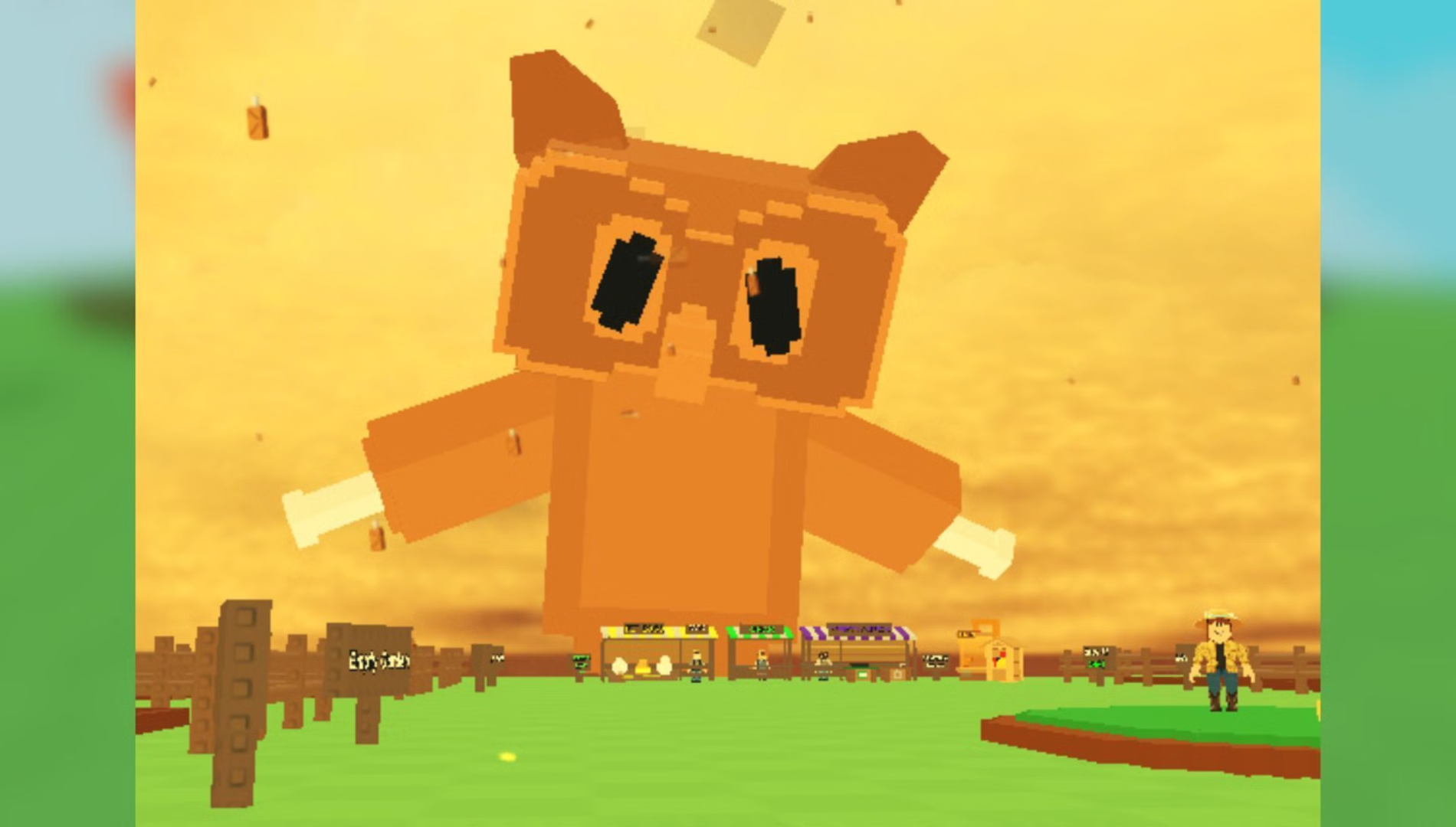 A giant Cooked Owl will appear during the event (Image via The Garden Game | Roblox)