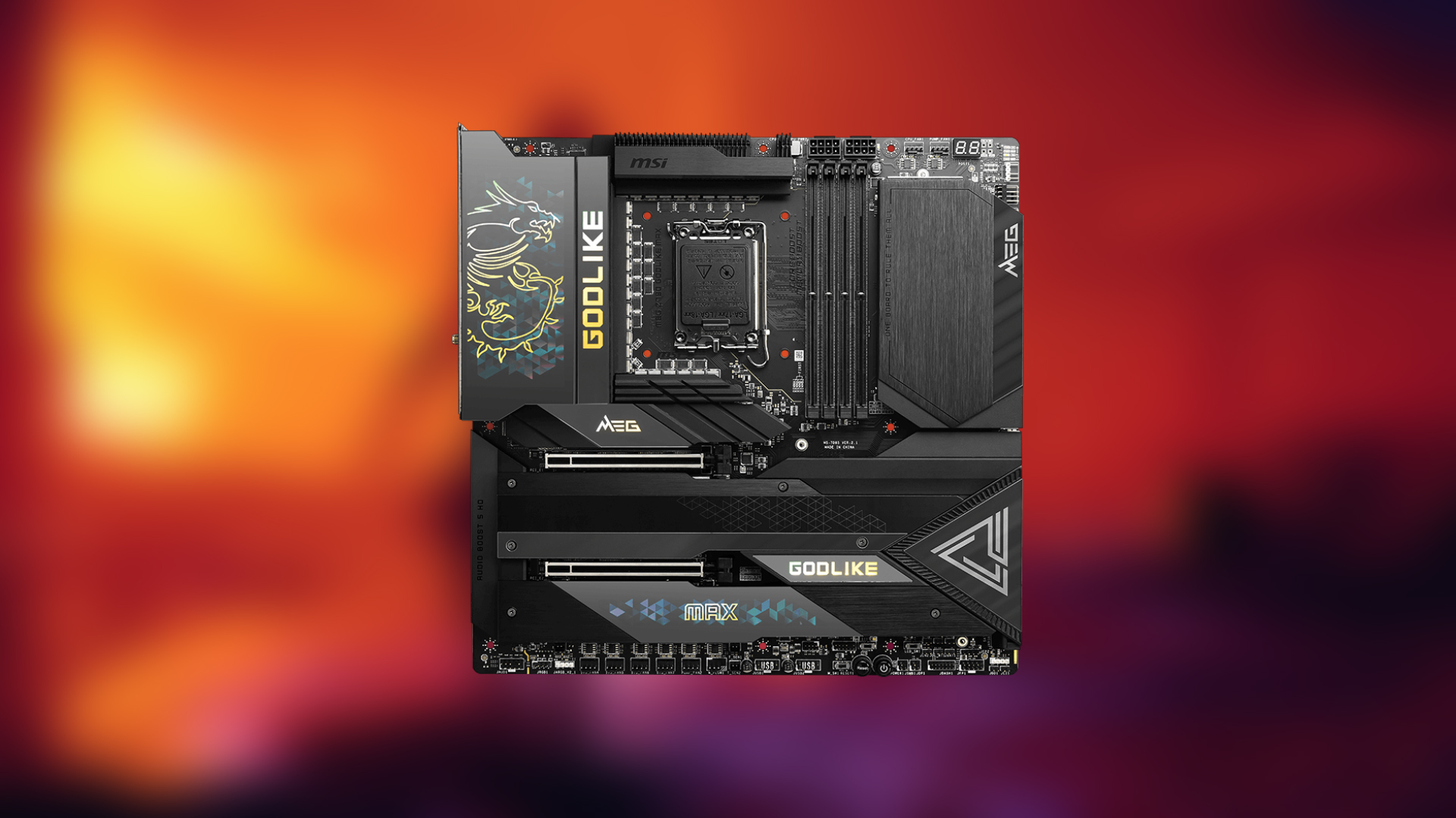 An image showing the Godlike Max motherboard (Image via MSI)