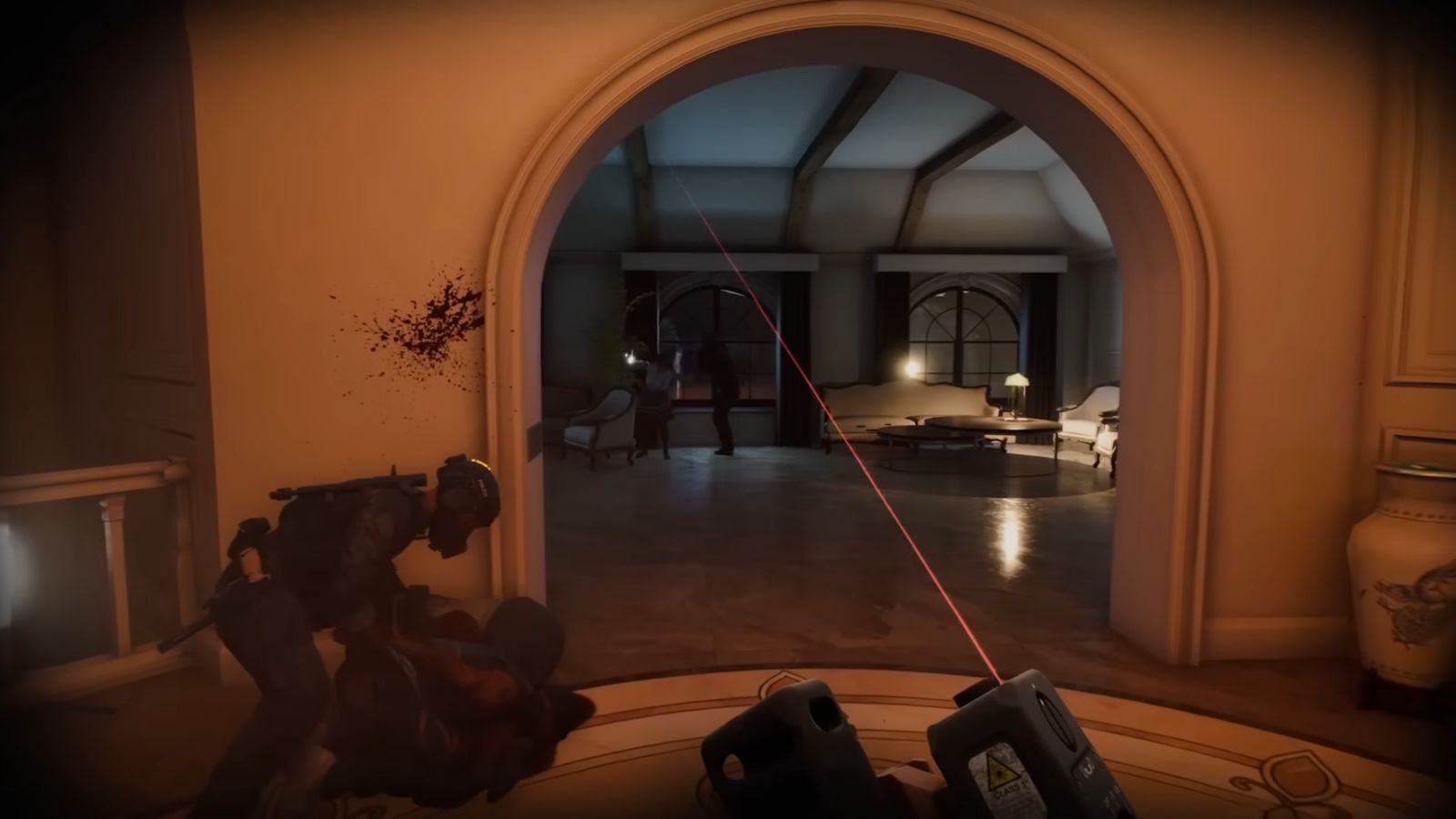 Most of the combat takes place inside the mansion (Image via VOID Interactive)