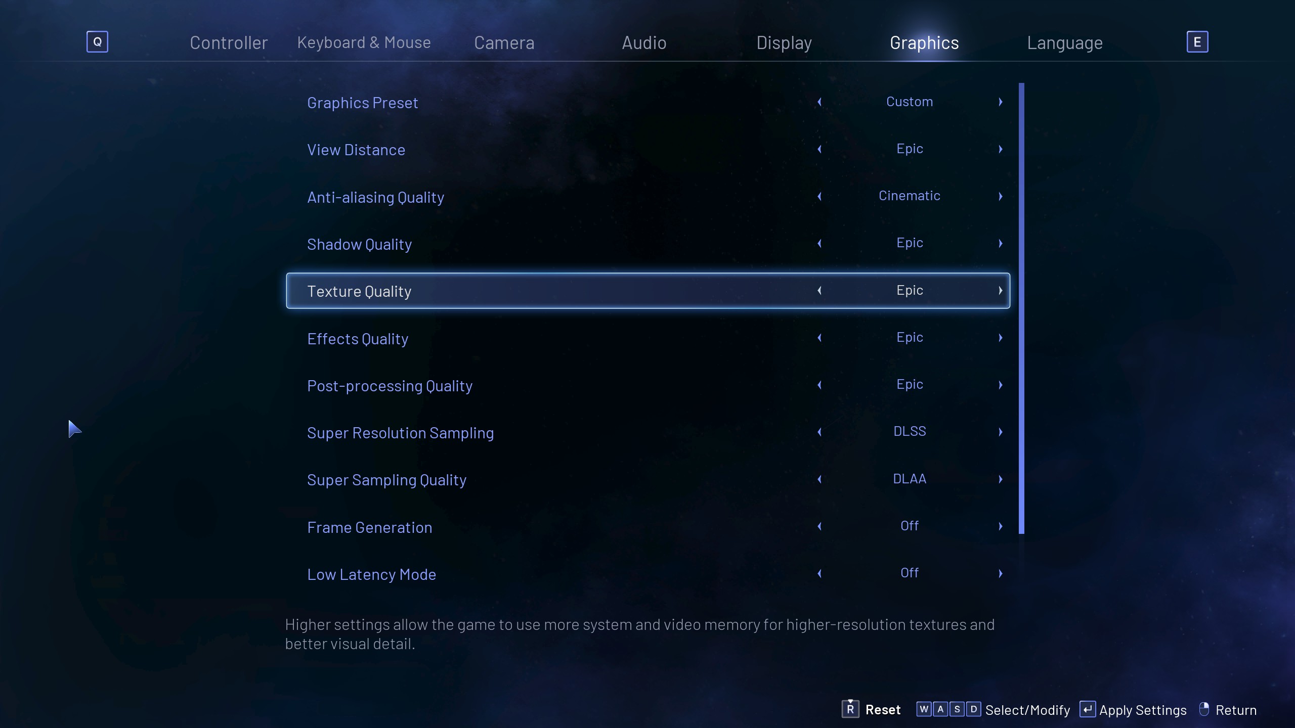 Lost Soul Aside: Settings Page
