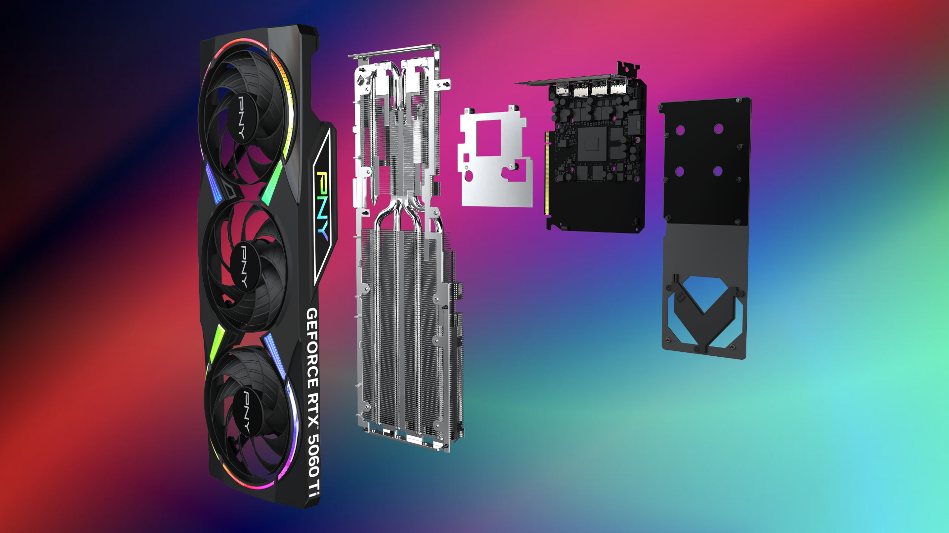 An image of PNY RTX 5060 Ti GPU