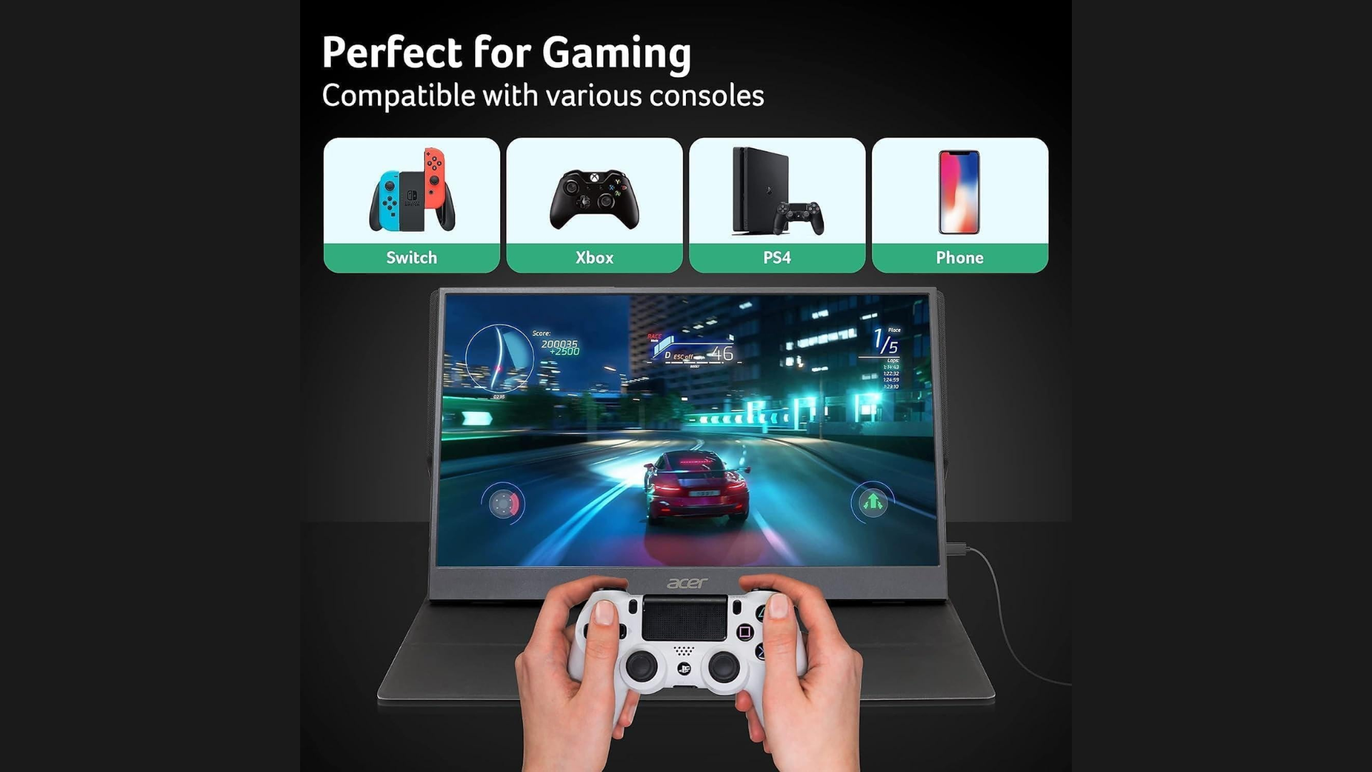 An image of Acer Portable FHD gaming monitor