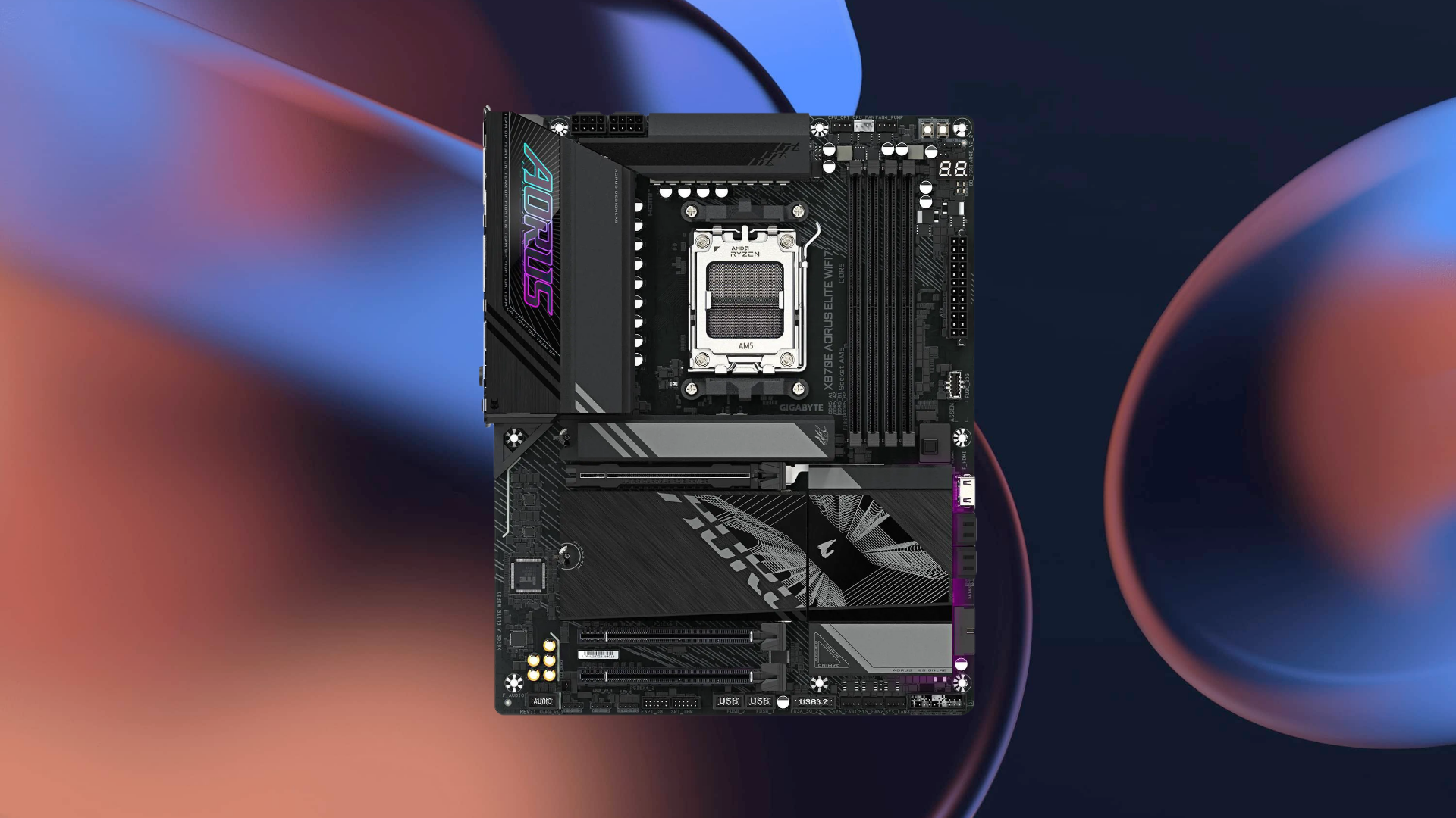 An image of Gigabyte X870E Aorus Elite motherboard
