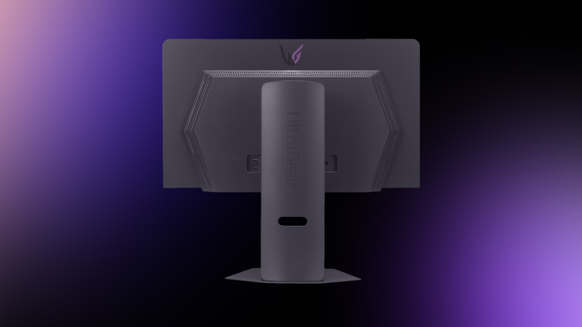 An image of LG UltraGear OLED 480 Hz gaming monitor (rear)
