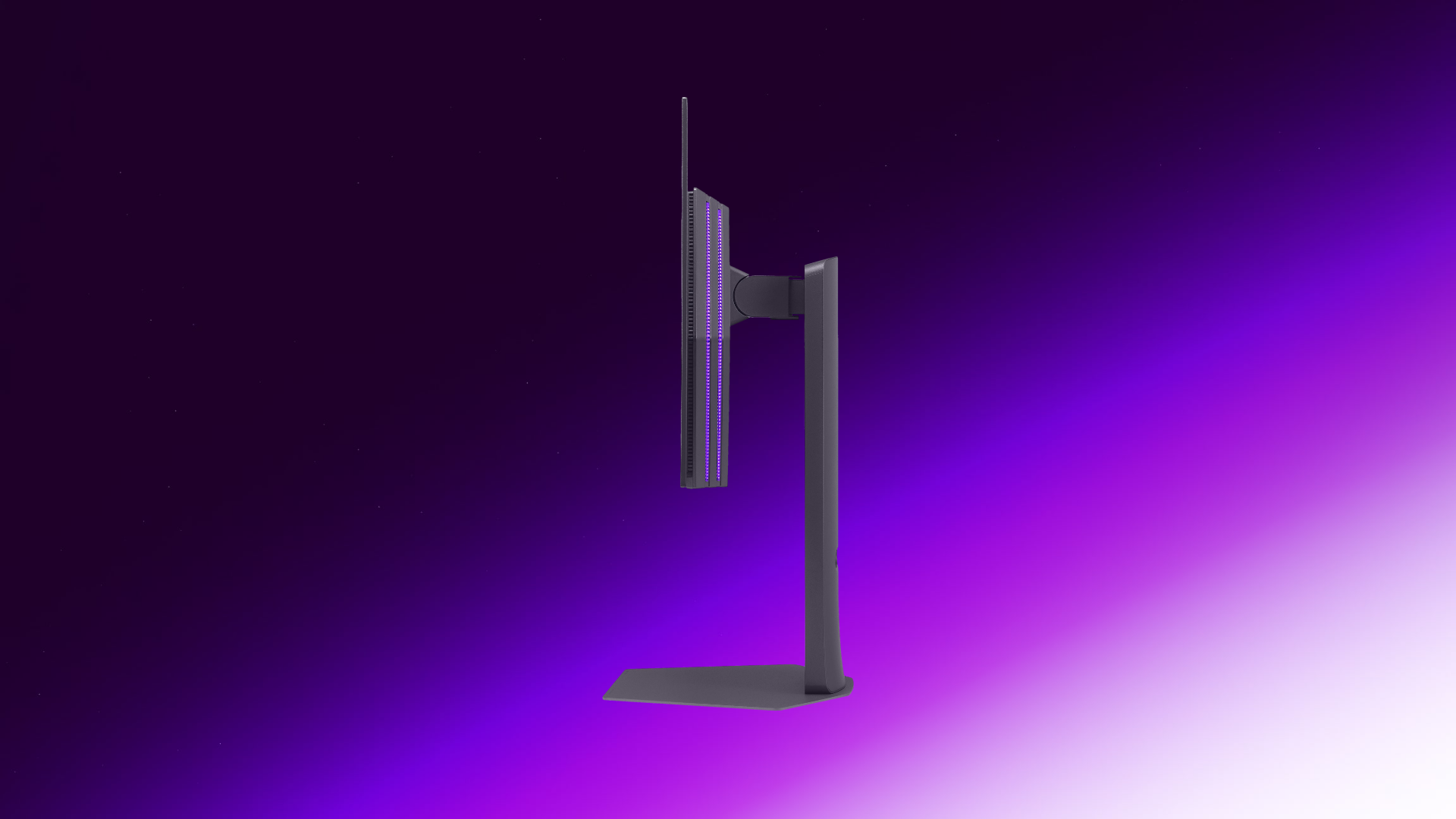 An image of LG UltraGear OLED 480 Hz gaming monitor (side)