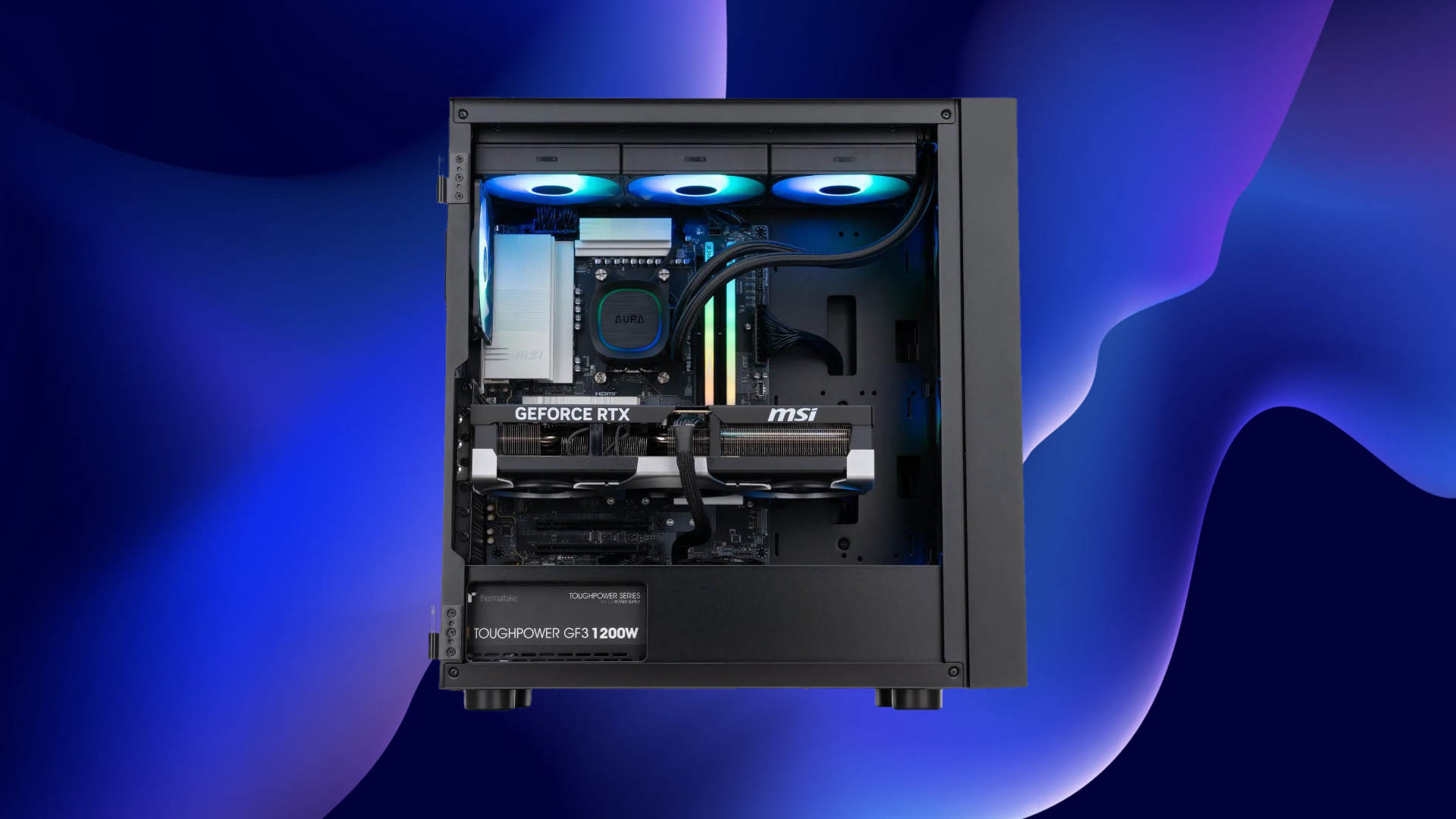 An image of ABS Eurus Ruby gaming PC (side)