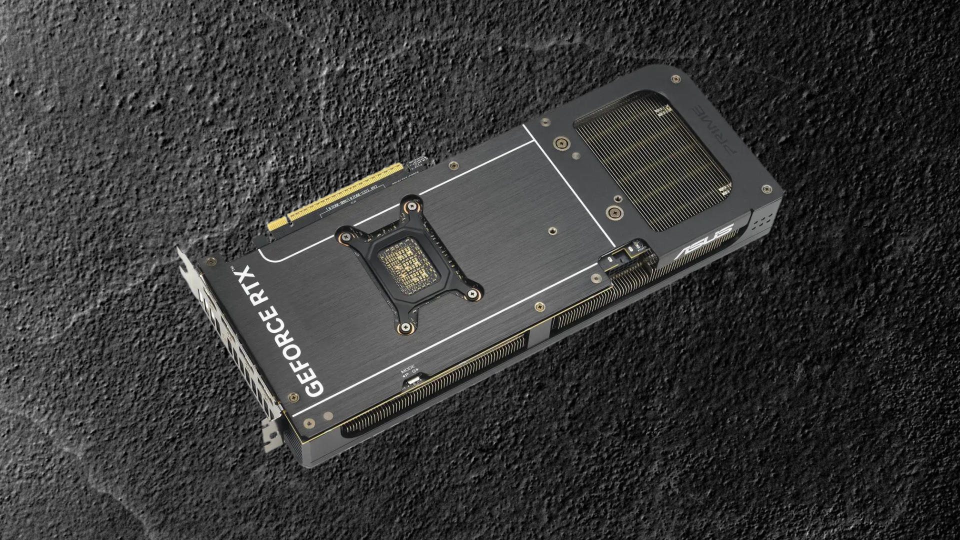 An image of ASUS PRIME RTX 5080 GPU (bottom)
