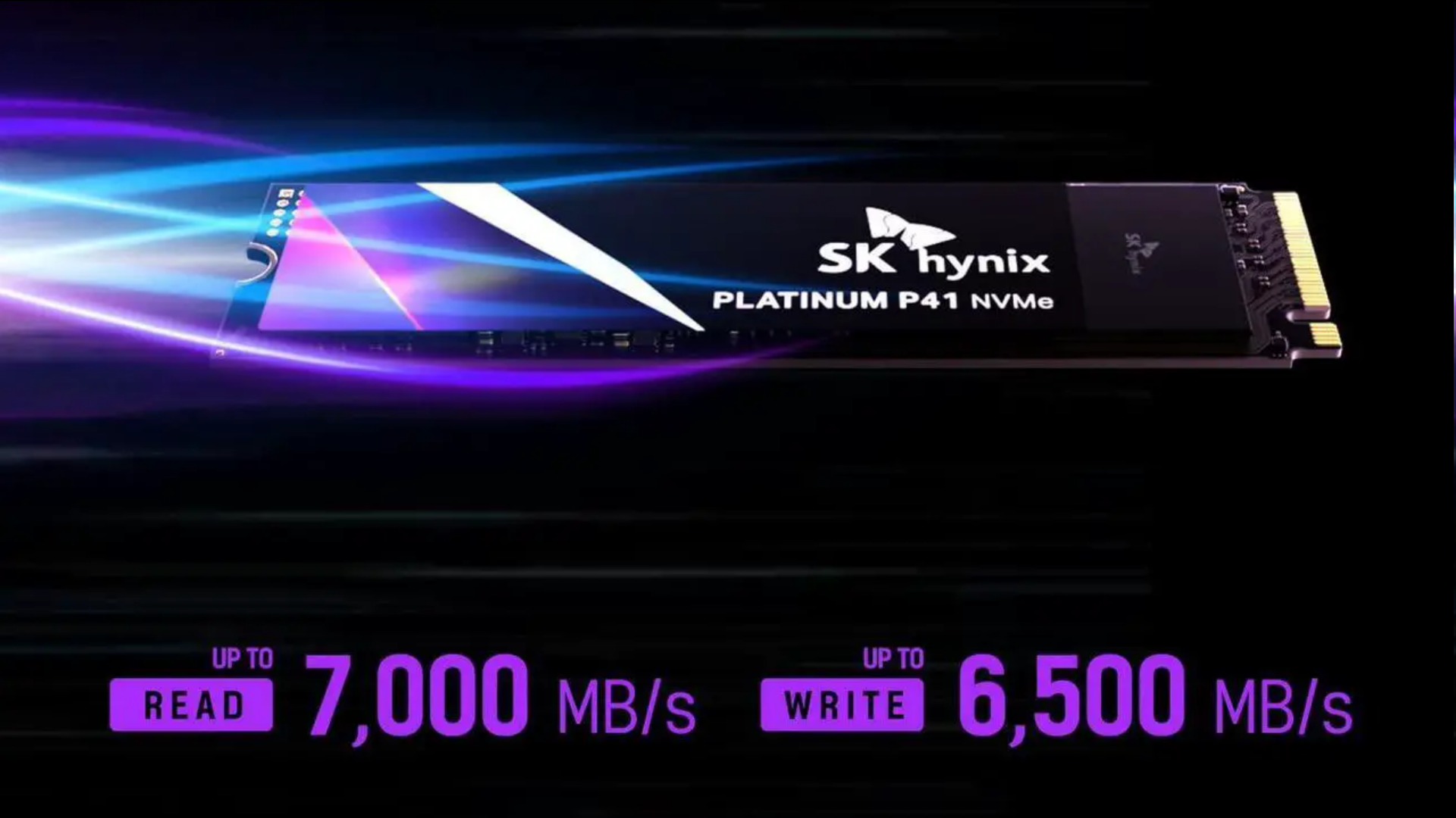An image of SK Hynix Platinum P41 2 TB SSD's read and write speeds