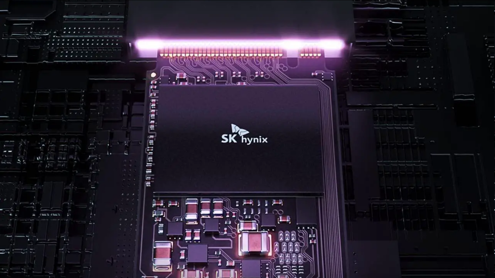 An image of SK Hynix Platinum P41 2 TB SSD on a motherboard