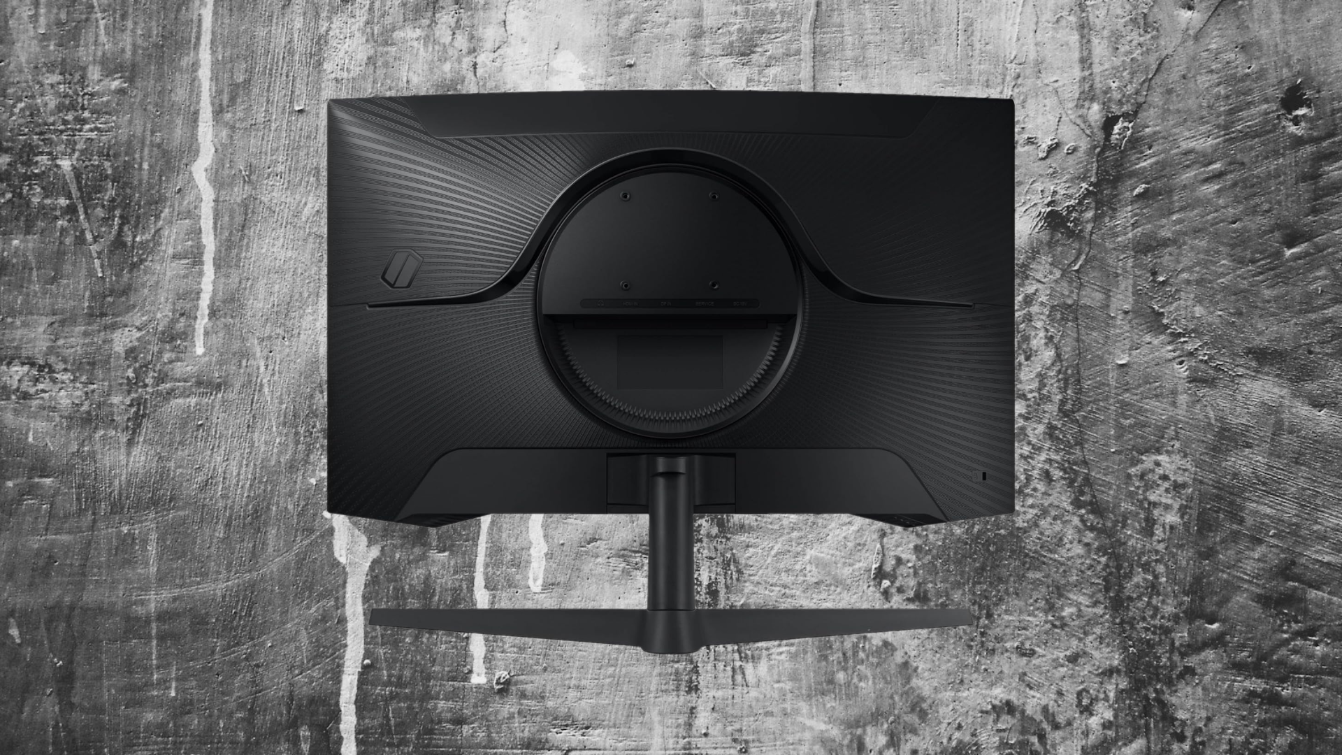 An image of the Samsung Odyssey G5 QHD monitor (rear)