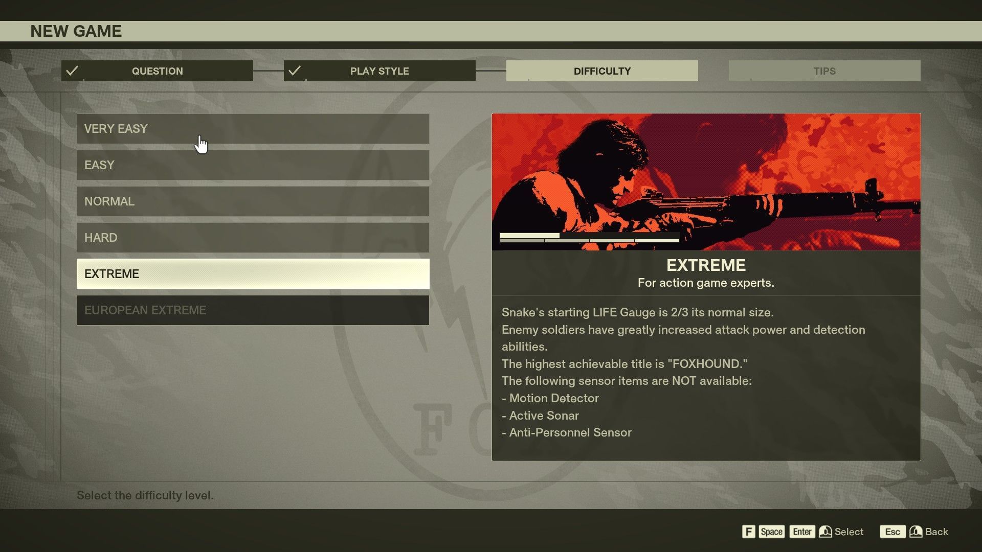 This difficulty is intended for Metal Gear veterans (Image via Konami)