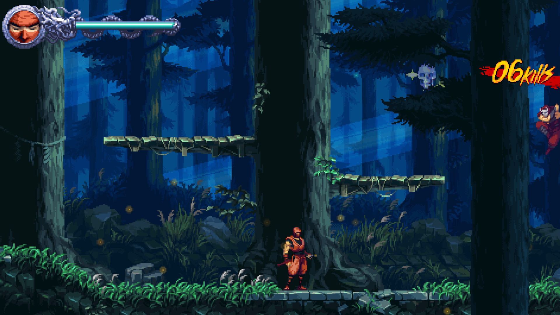 Between the trees (Source: Dotemu)