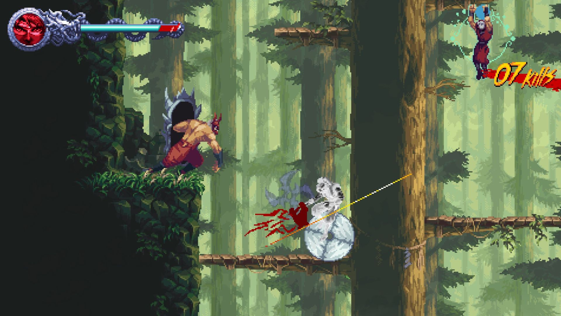 Beat this enemy to get the second skull (Source: Dotemu)