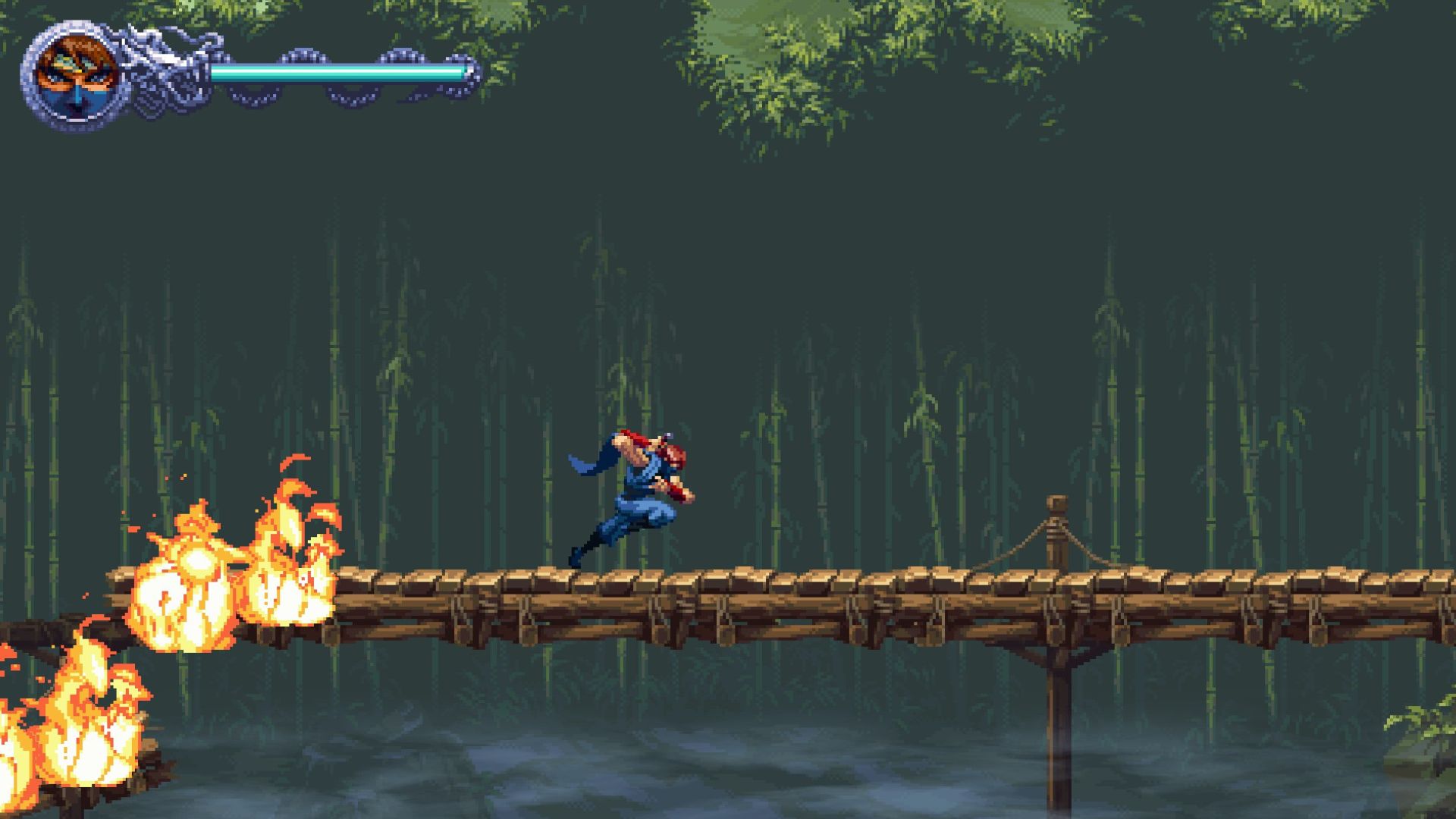 You'll find the skull during this sequence (Source: Dotemu)