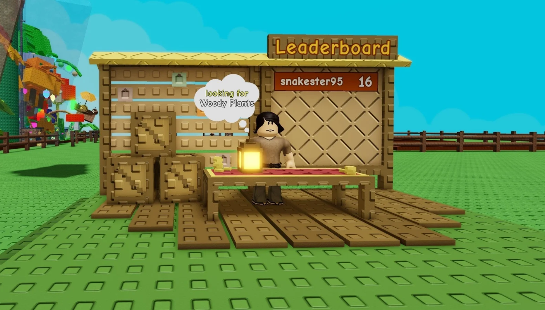 Feed the correct type of crops to the Jack NPC (Image via The Garden Game | Roblox)