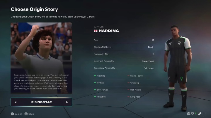 Your journey as a defender, midfielder or forward. (Source: EA)