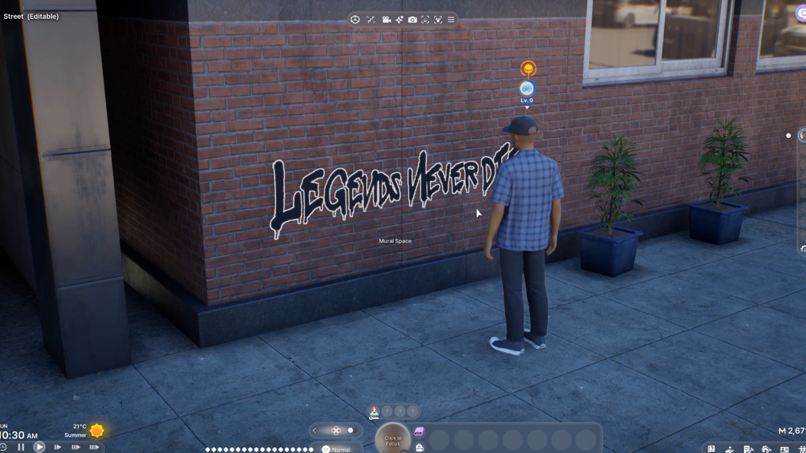 Completing the Graffiti urge in InZoi (Image via Krafton | How To Sims/YouTube)