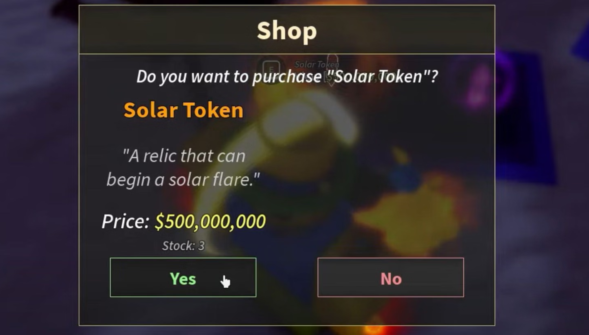 You can buy the item from the Traveling Merchant NPC (Image via Prospecting! | Roblox)