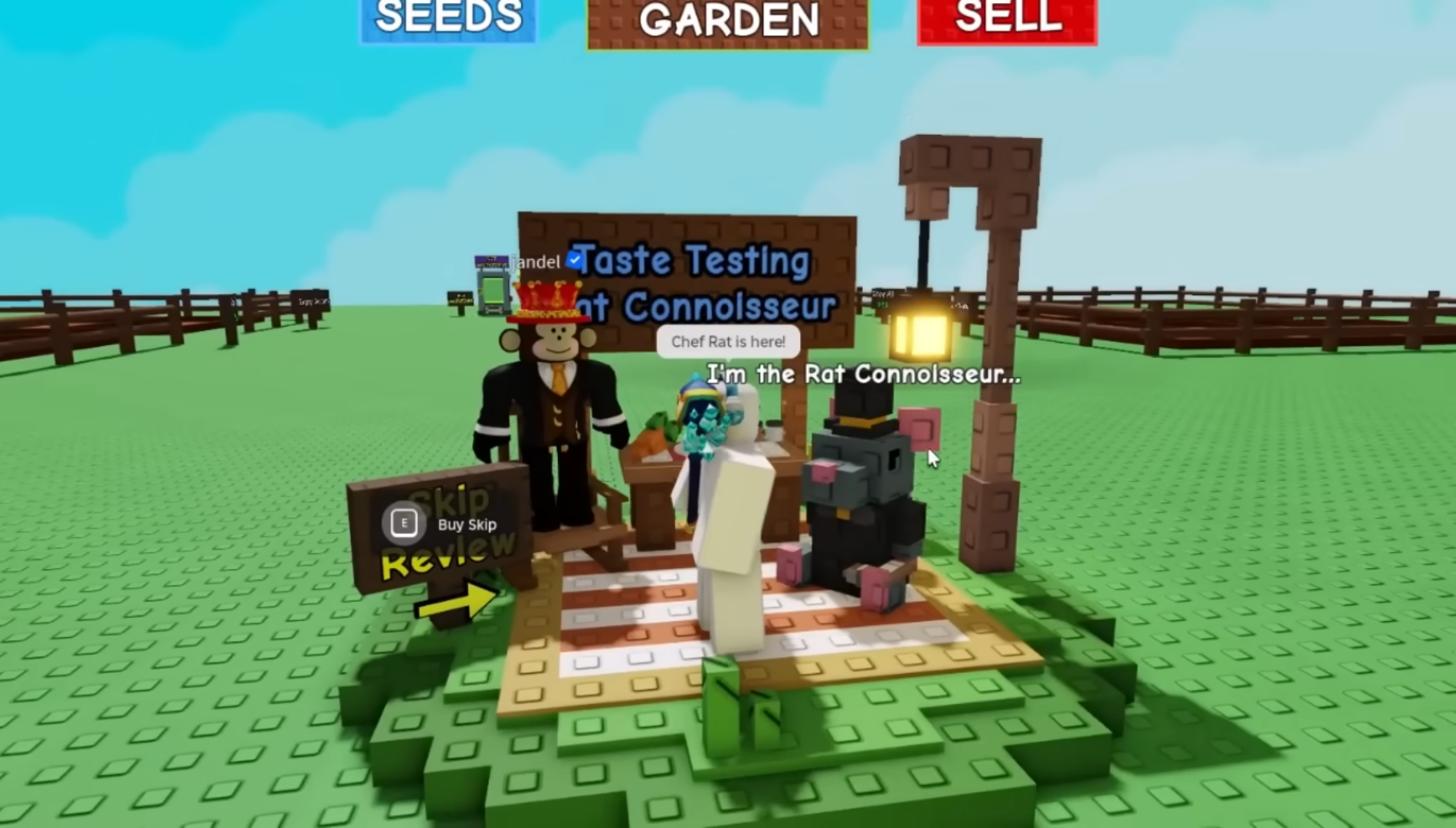 New Rat Connoisseur NPC has been added to the game (Image via The Garden Game | Roblox)