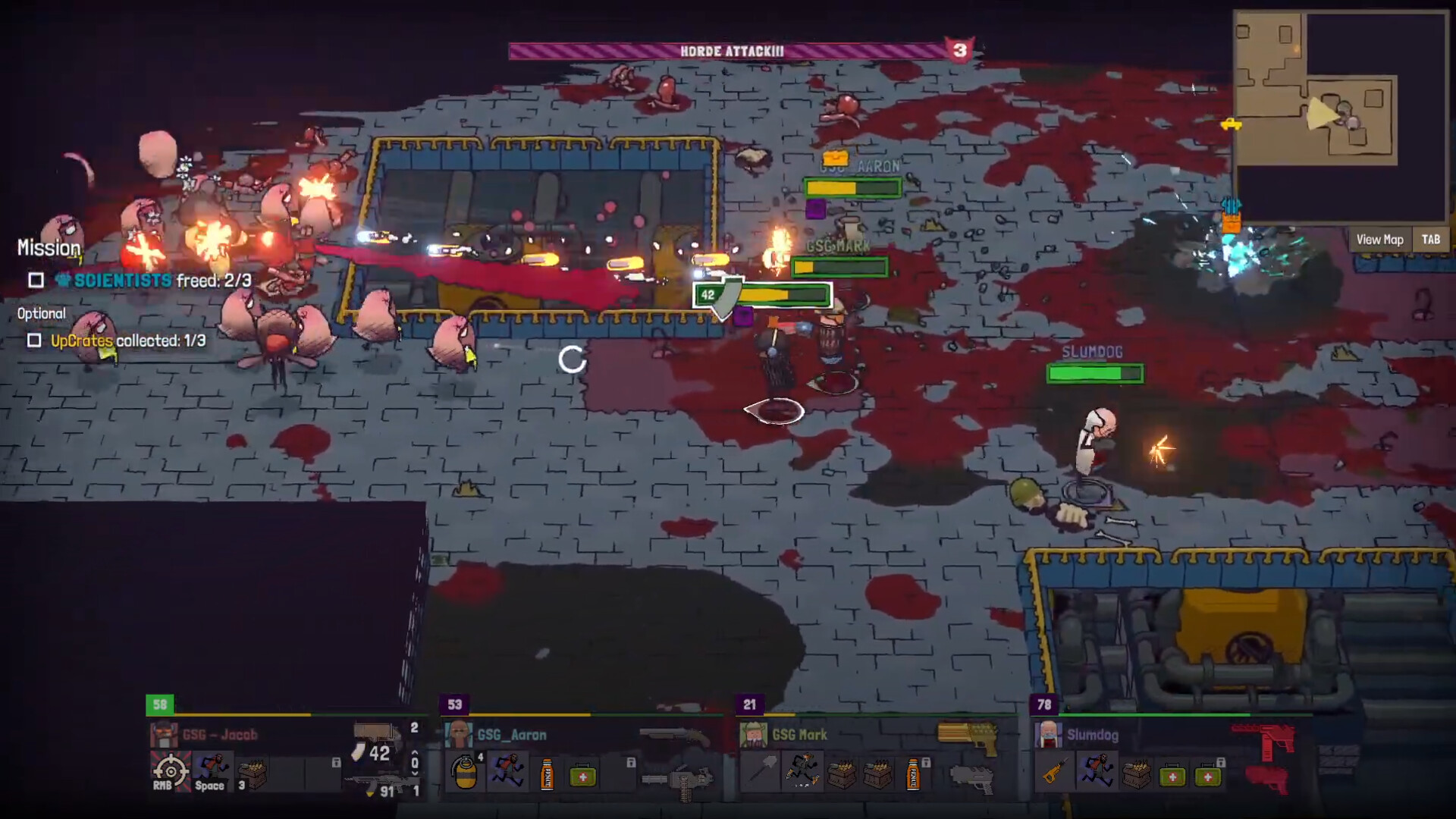 Fight mutants in this roguelike action game (Source: Ghost Ship Publishing)