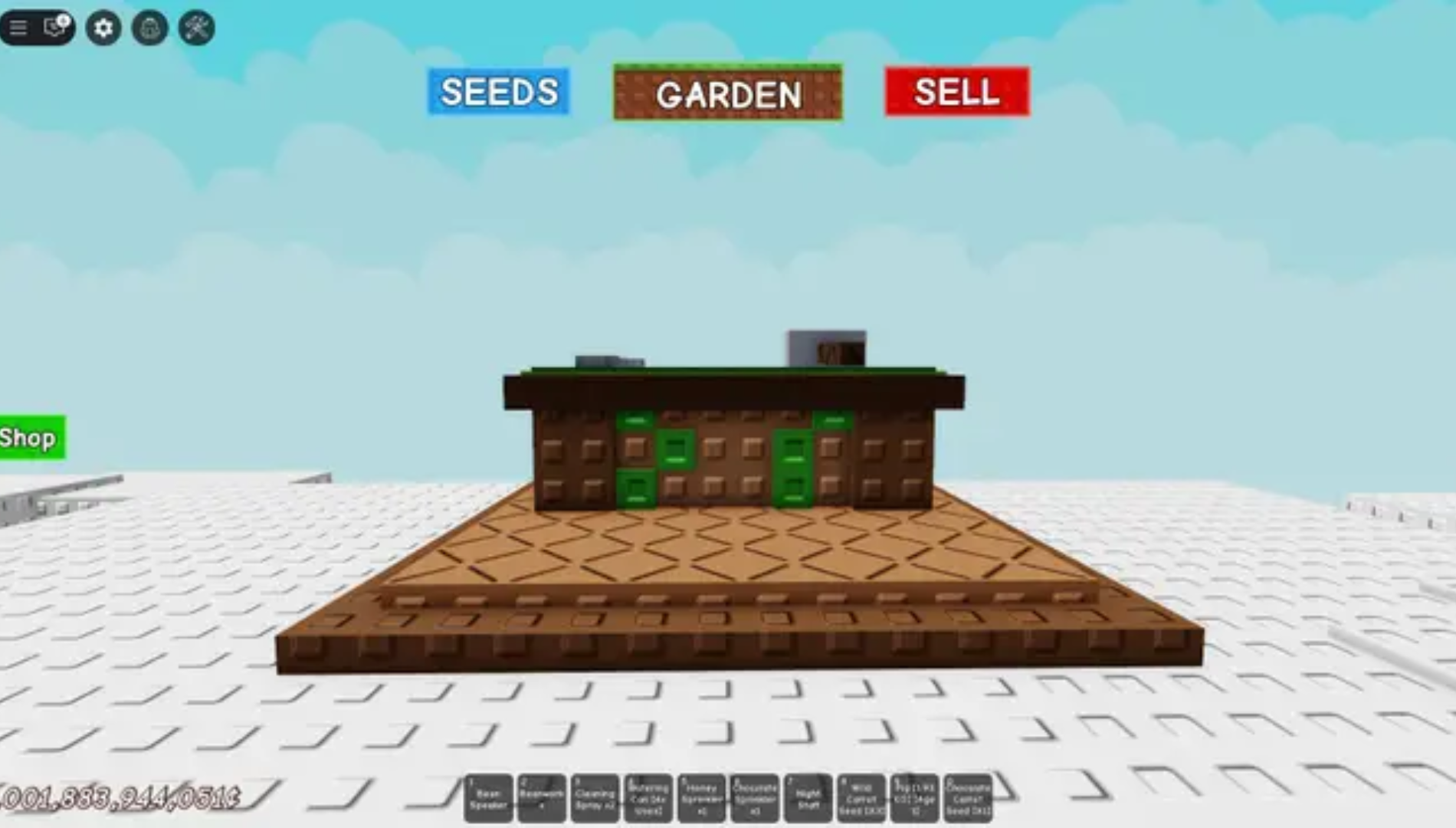 Fill the beanstalk’s progress bar to unlock the Giant Crafting Table (Image via The Garden Game | Roblox)