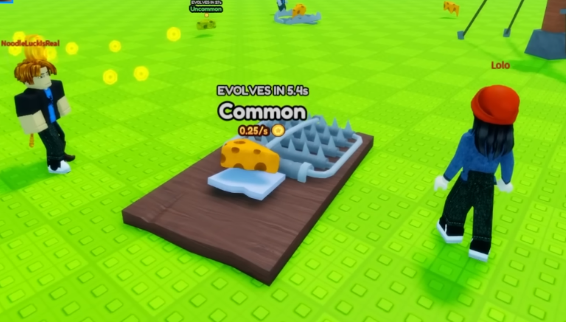 Place your trap and cheese to bait the rats (Image via Trapped @ Devextra | Roblox)