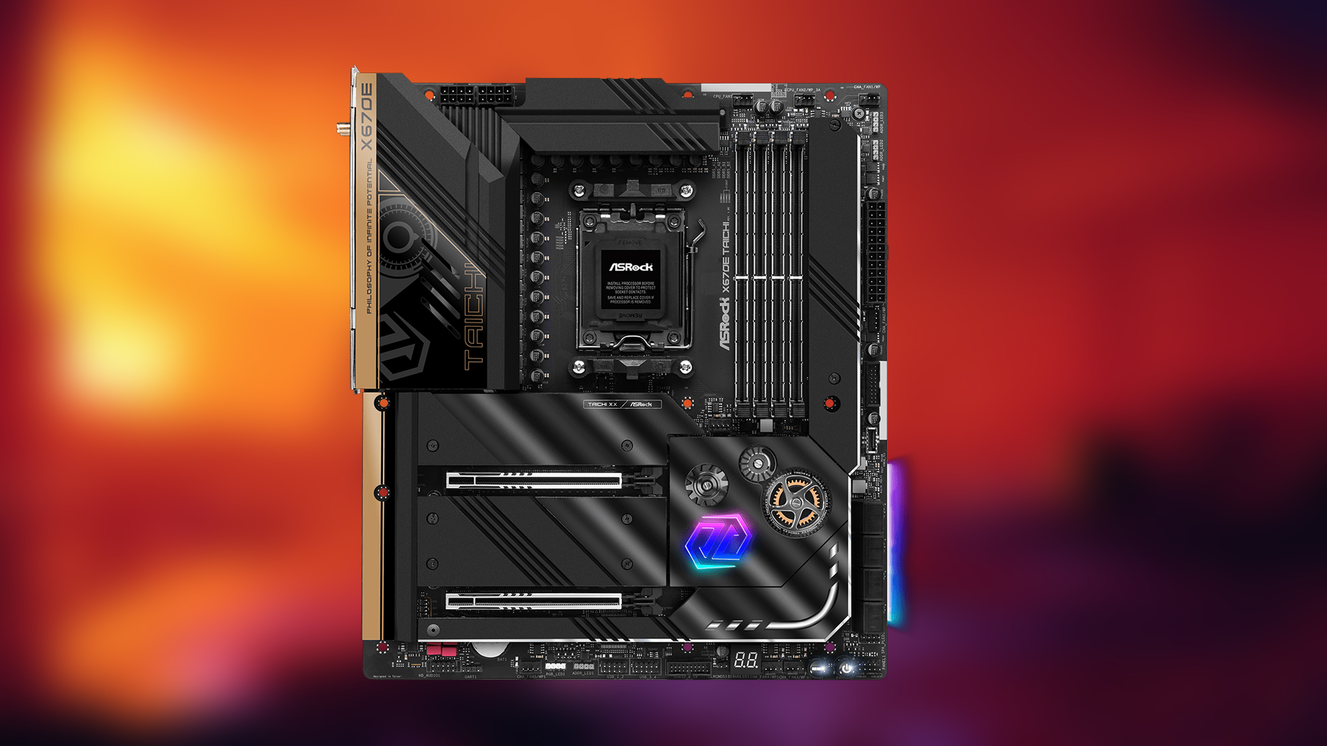 An image showing the Taichi motherboard (Image via ASRock)