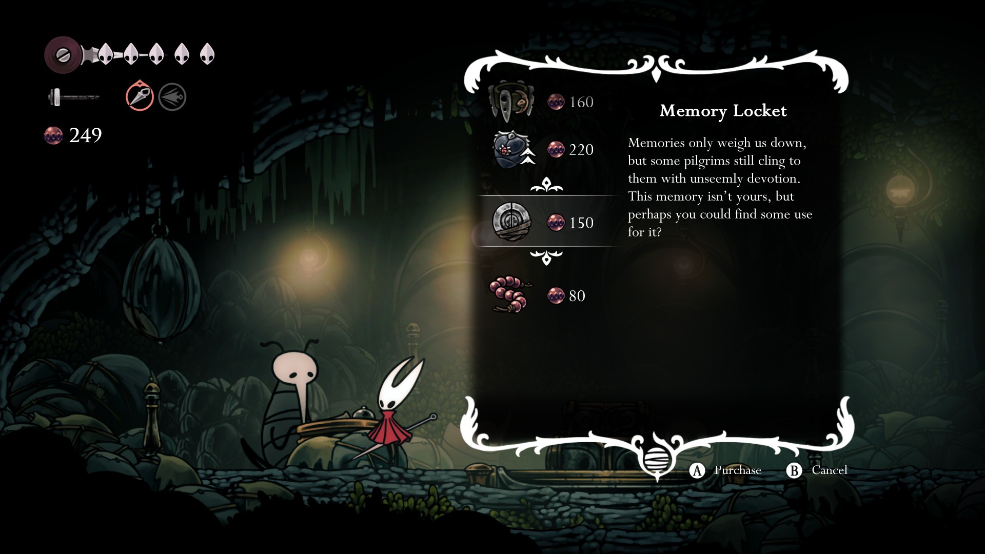 Purchase the Memory Locket (Image via Team Cherry)