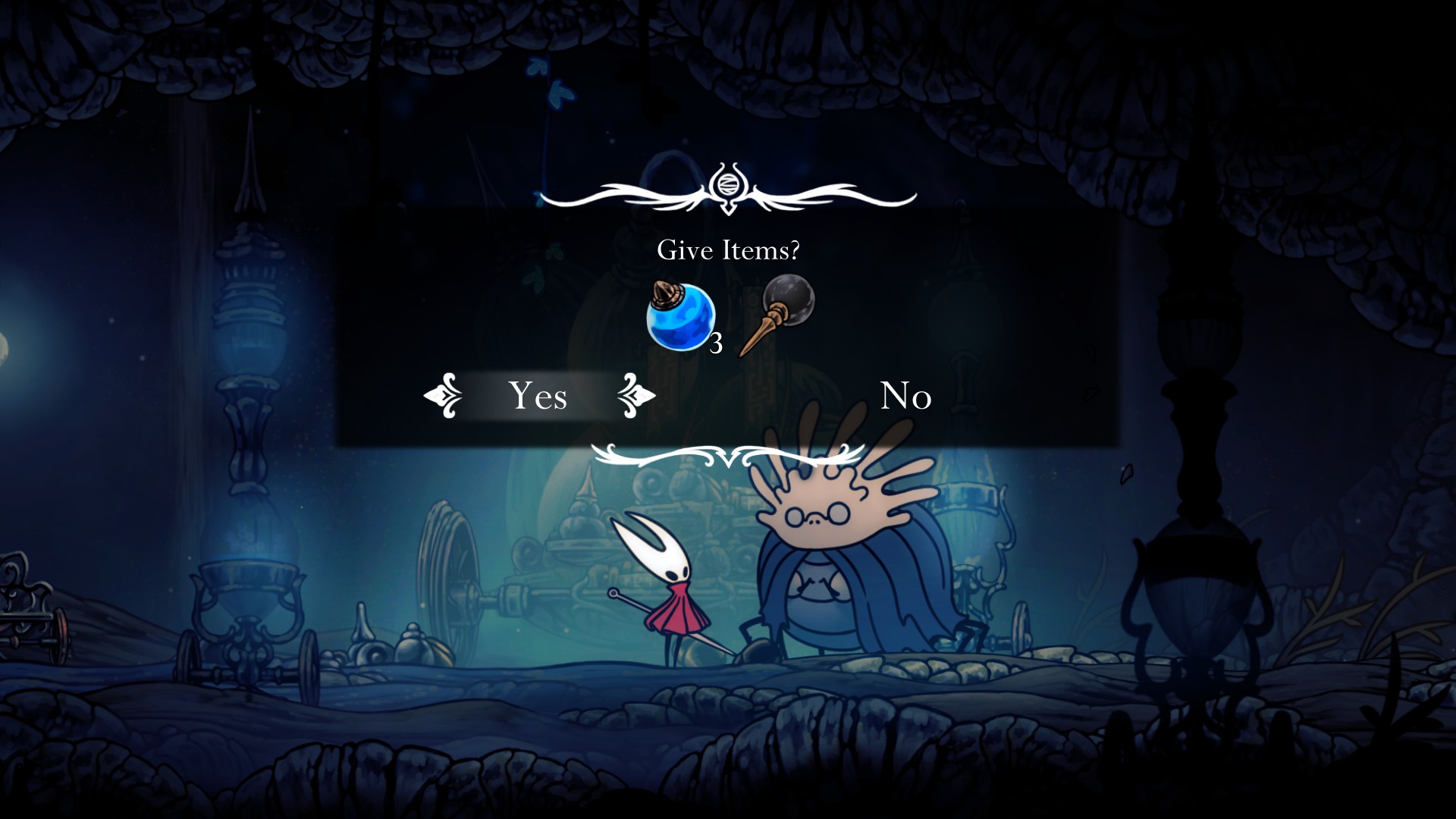 Plasmified Zango appears after doing the Alchemy Wishes in Hollow Knight: Silksong (Image via Team Cherry)