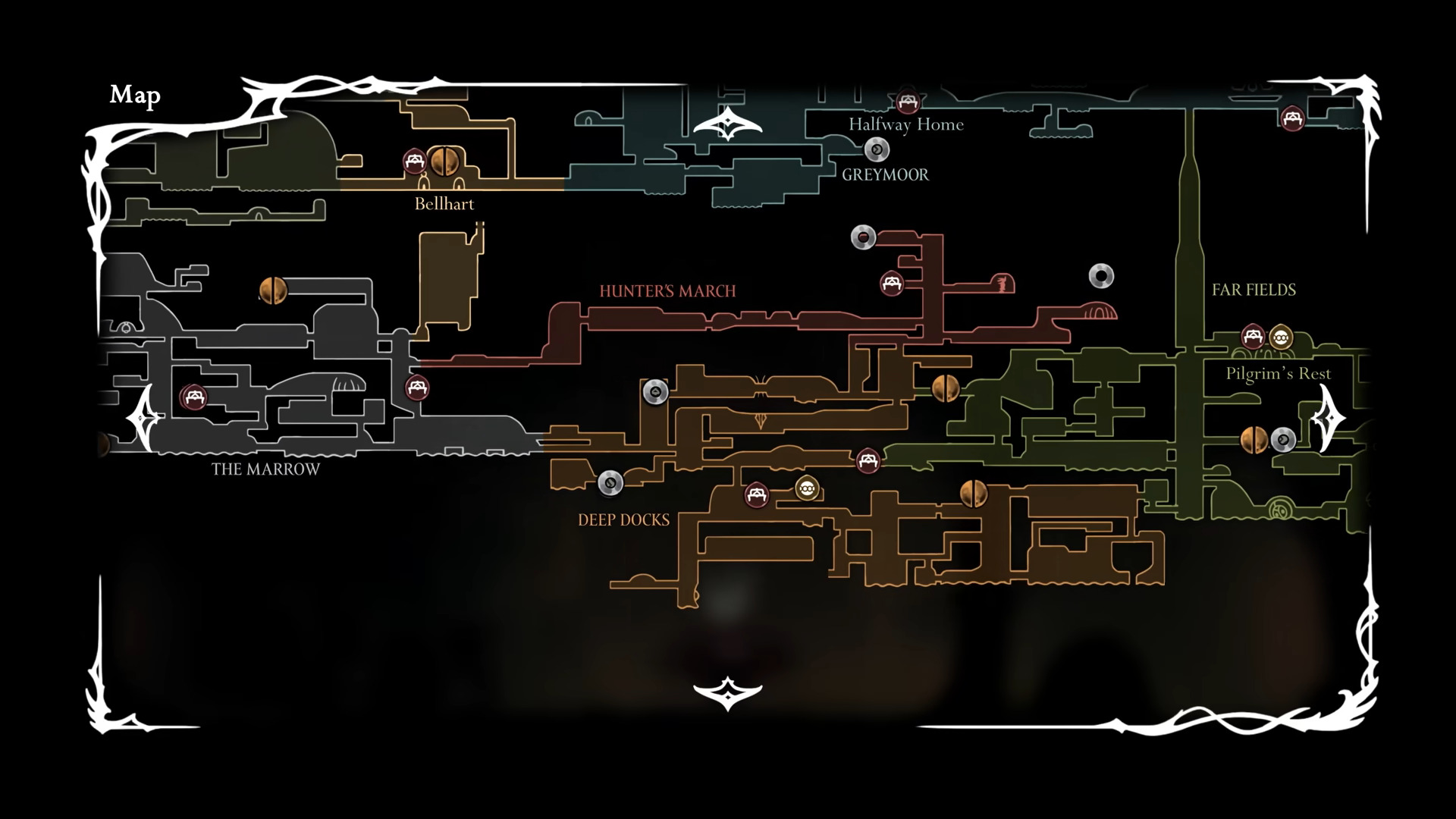 You need the Farsight ability to know how much of the game is left in Hollow Knight: Silksong (Image via Team Cherry)