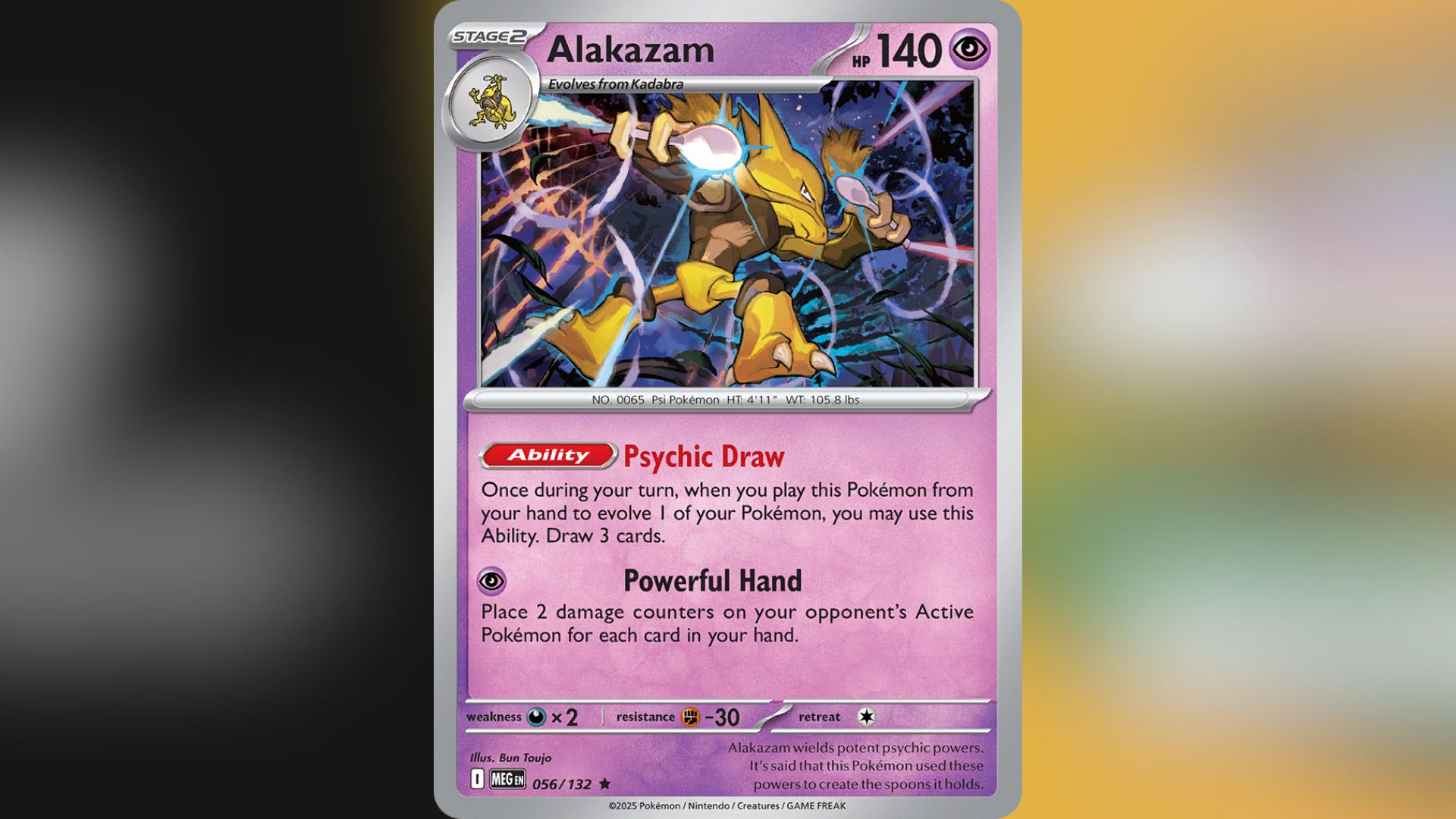 Alakazam from Mega Evolution (Image via TPC)