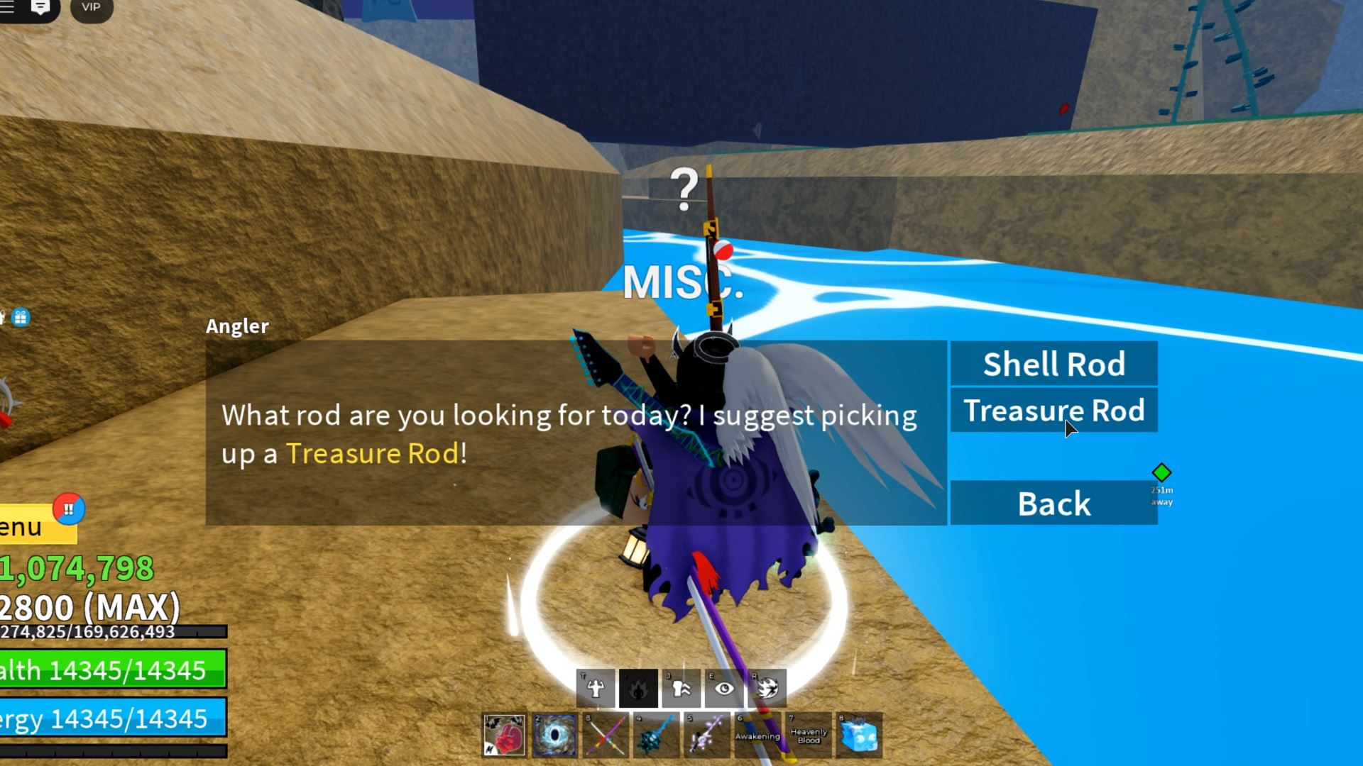 Angler NPC Treasure Rod (Image via Roblox Corporation)