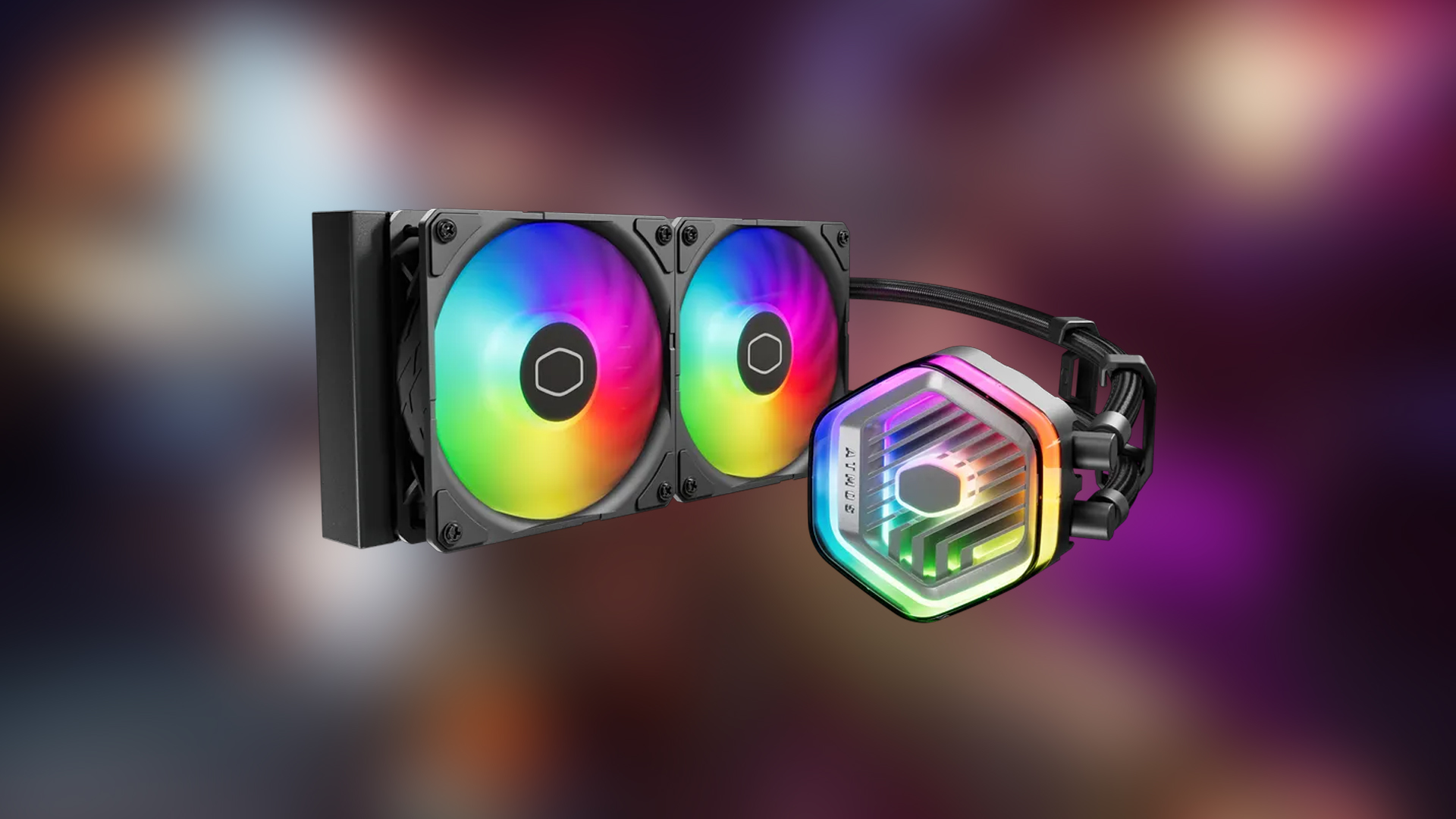 An image showing the Atmos 240 Black liquid cooler (Image via CoolerMaster)