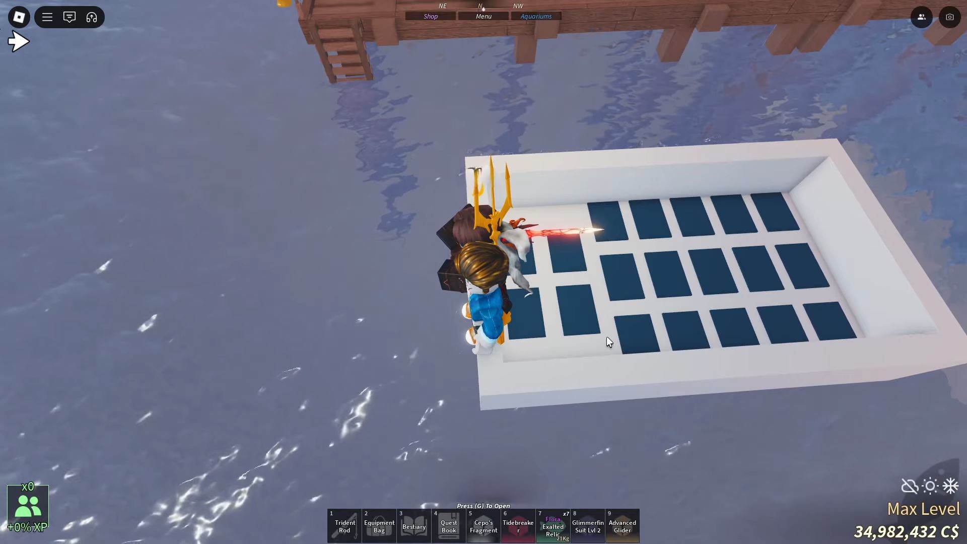 Block Boat in Fisch (Image via Roblox Corporation)