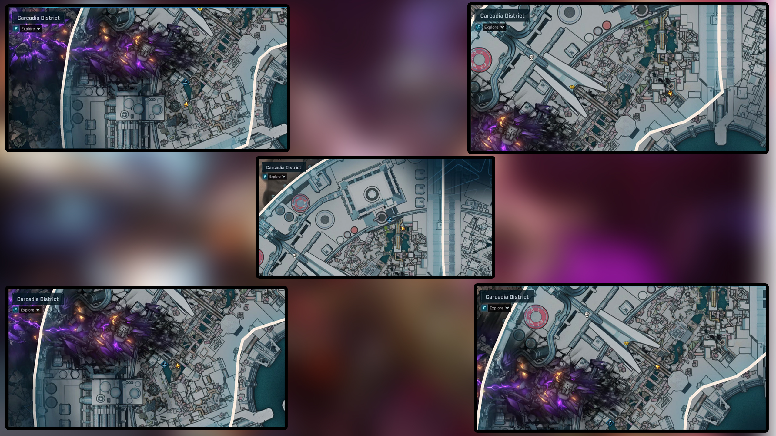 Carcadia District all 5 burrito locations in Borderlands 4 (Image via 2K)