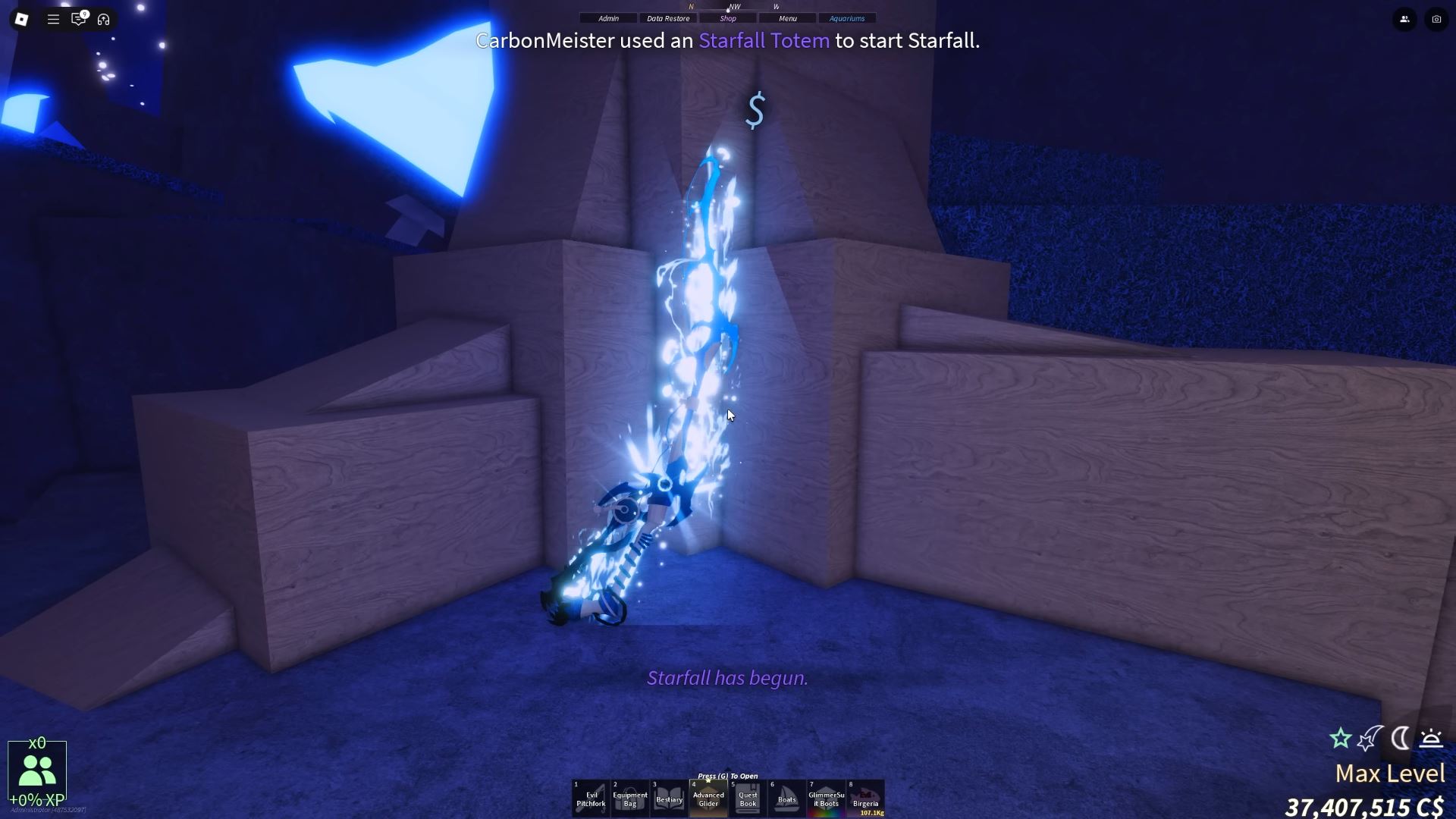 Cerulean Fang Rod In Fisch (Image via Roblox Corporation)