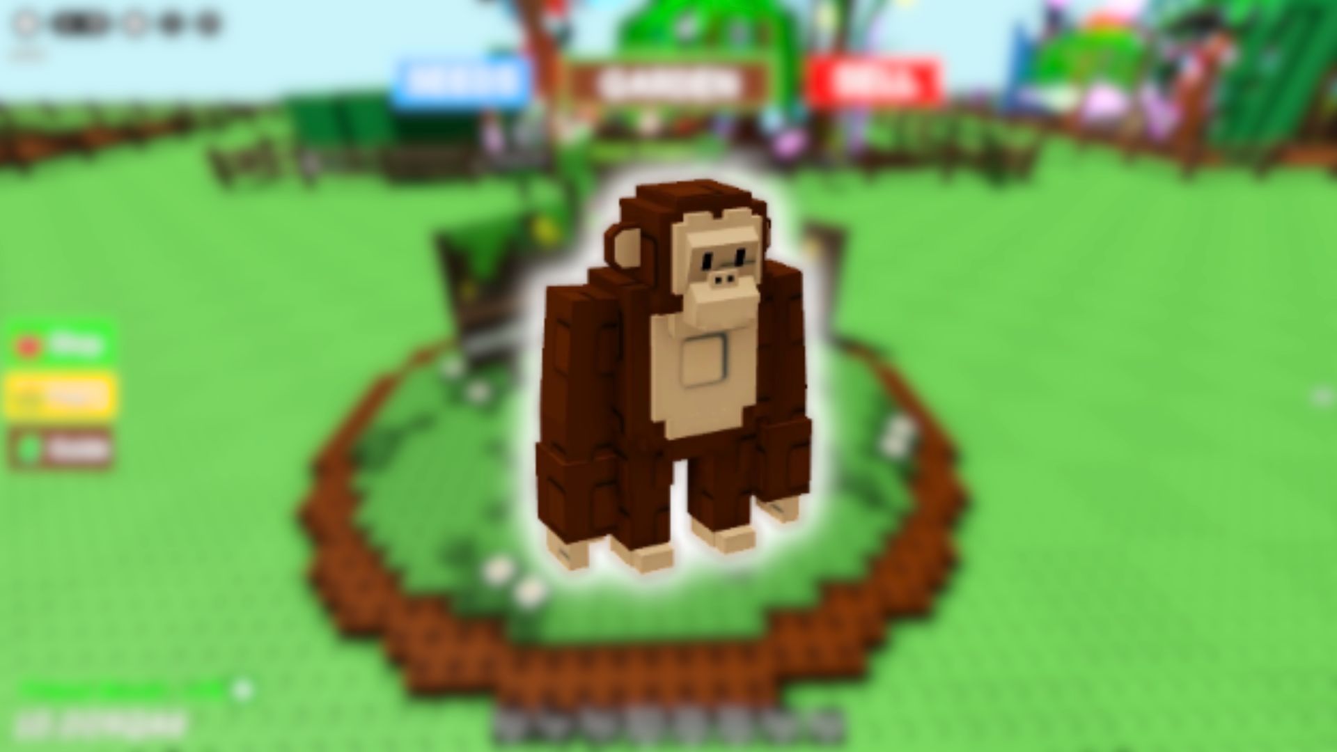 Chimpanzee Pet In Grow a Garden (Image via Roblox Corporation)