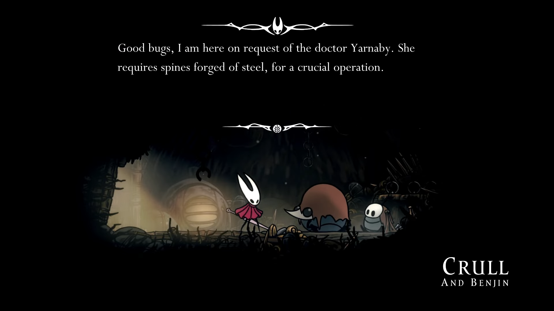 Locate Crull And Benjin in Sinner's Road And Ourchase Steel Spines.