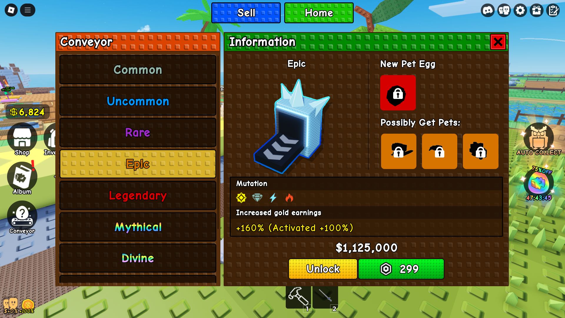 Buying upgrades (Image via Roblox Corporation)