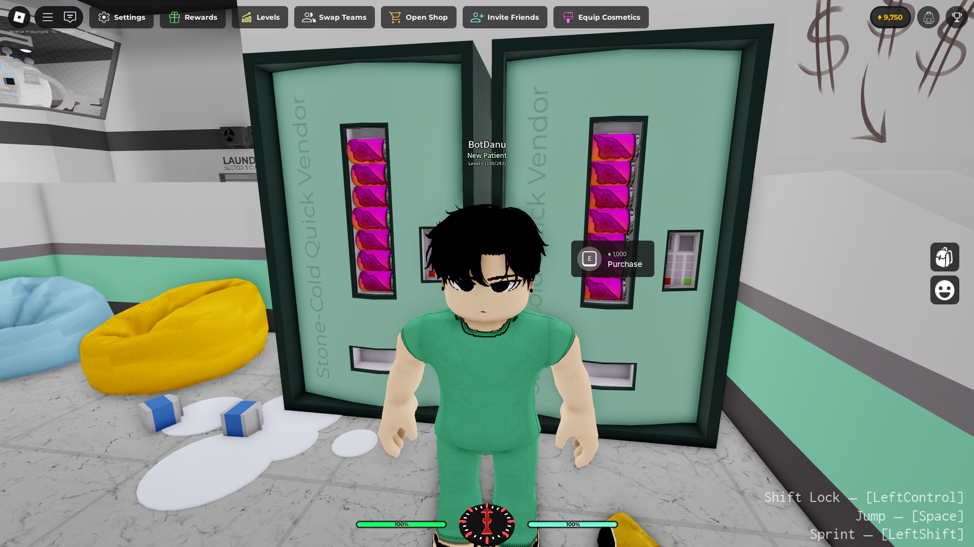 Buying cola from vending machine (Image via Roblox Corporation)
