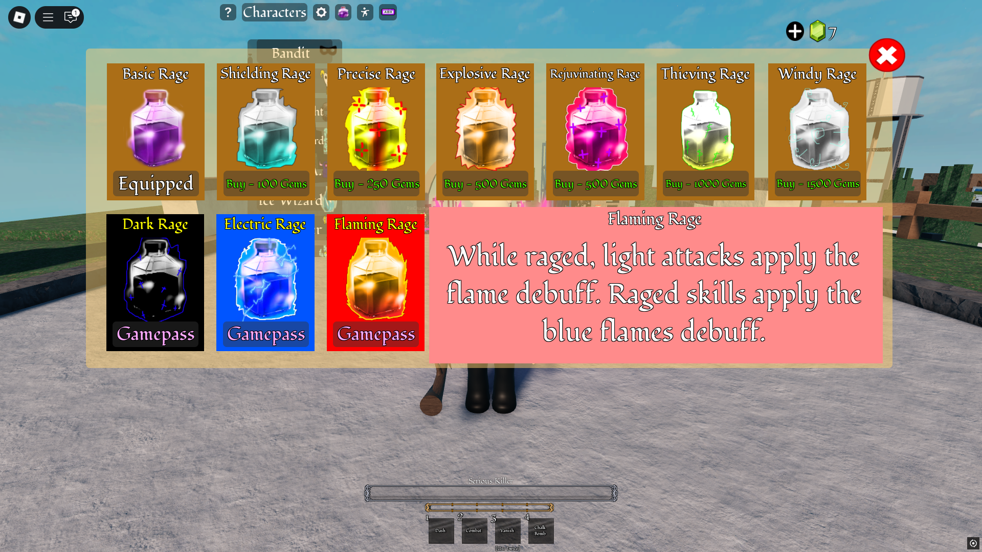 Buying new classes (Image via Roblox Corporation)